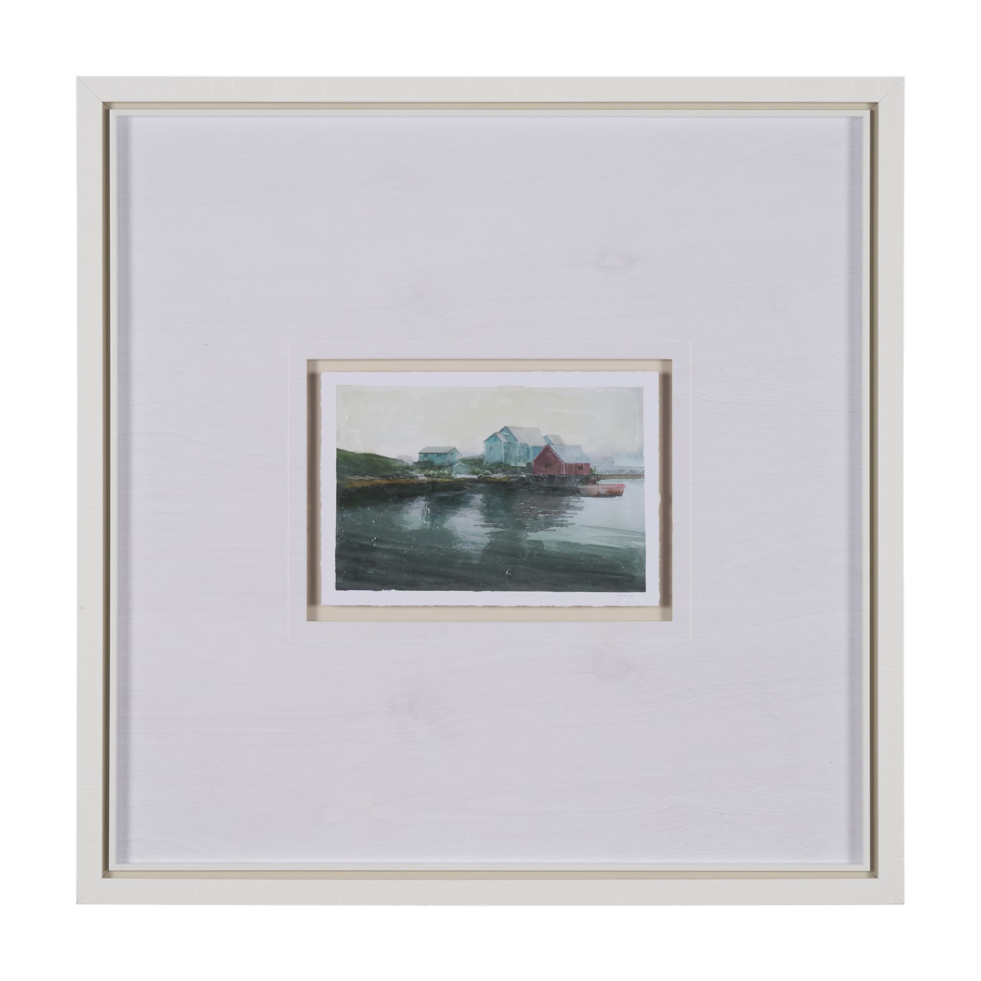 East Coast View II by Mercana Studio a Hand Embellished Framed Art Print Matted under Glass — product photograph