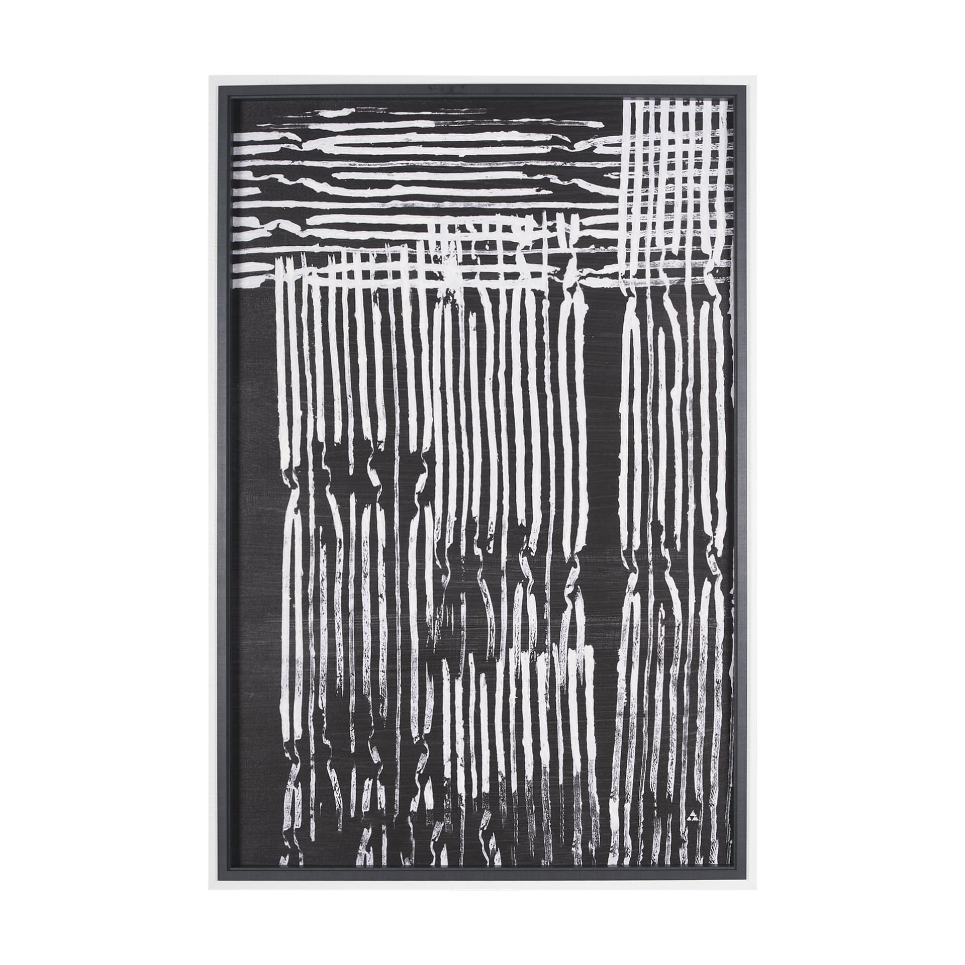 Woven Lines II by Mercana Studio a Hand Embellished Textured Framed Art Print — product photograph