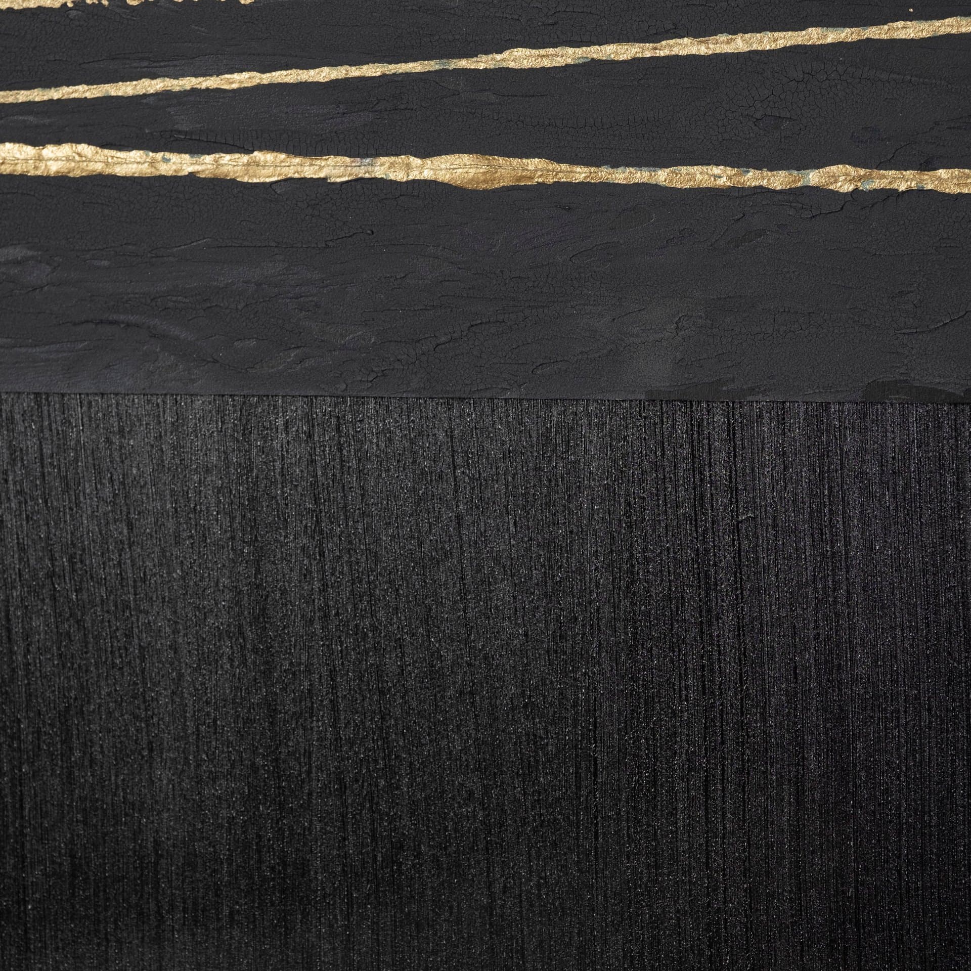 OM-Gold Lines by Studio M a handmade Original Framed Artwork under Glass — product photograph