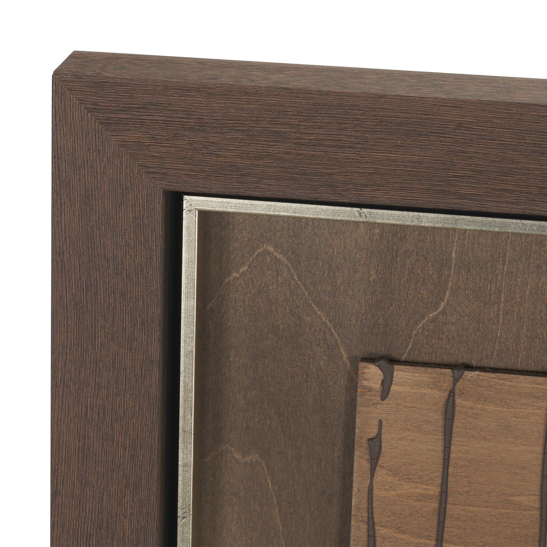Timber Mosaic II by Mercana Studio Handmade Original Framed Artwork Matted — product photograph