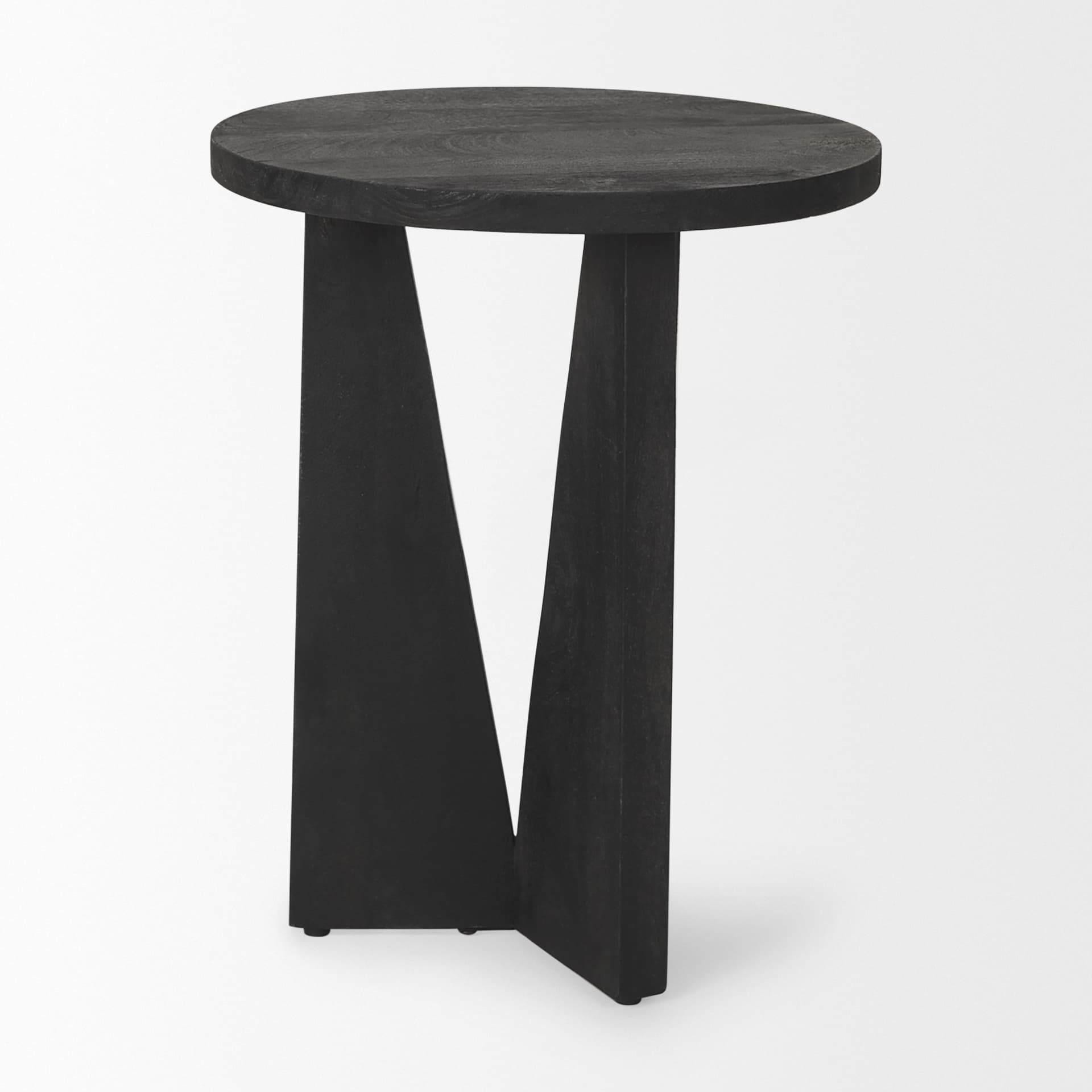Mattius Black Wood Accent Table — product photograph
