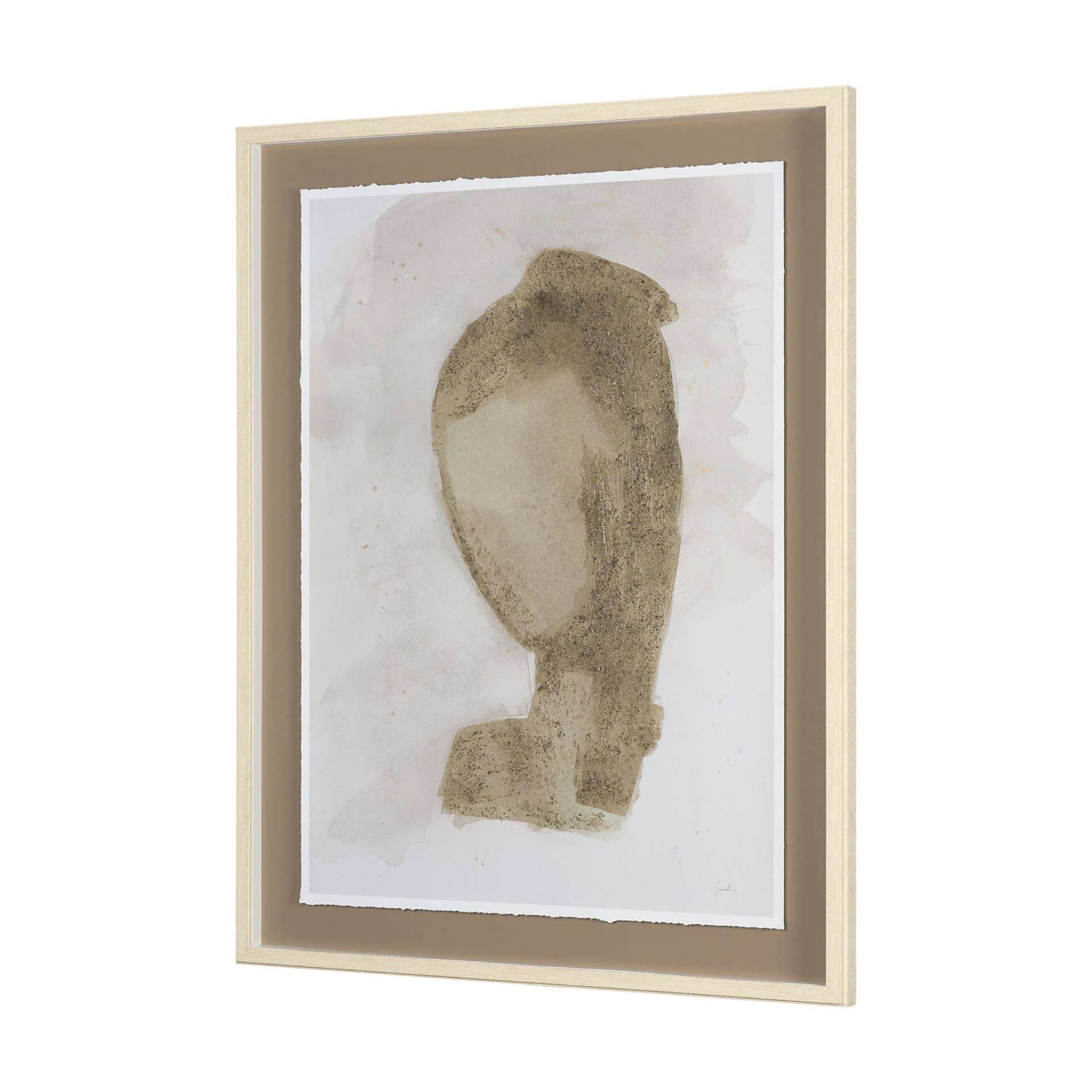 Weathered Silence II by Mercana Studio Hand Embelished Textured Framed Artwork Matted under Glass — product photograph