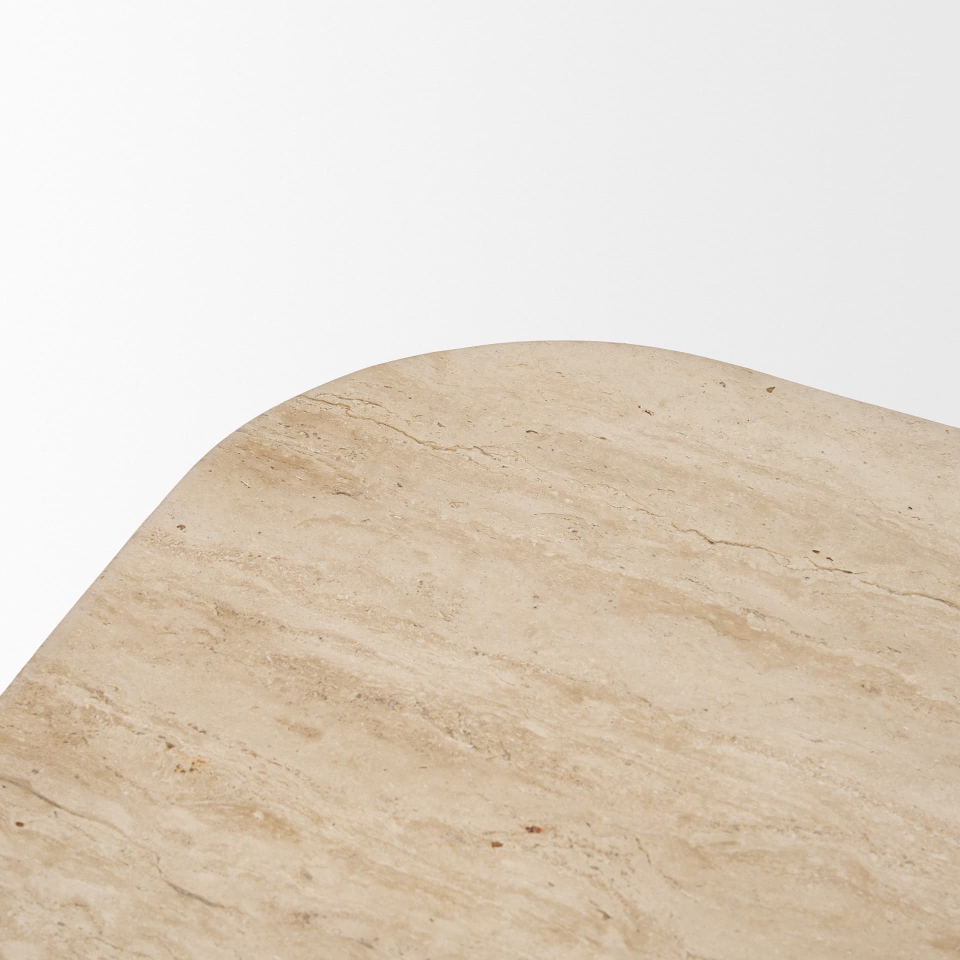 Symona Travertine and Mango Wood Rectangle Coffee Table — product photograph