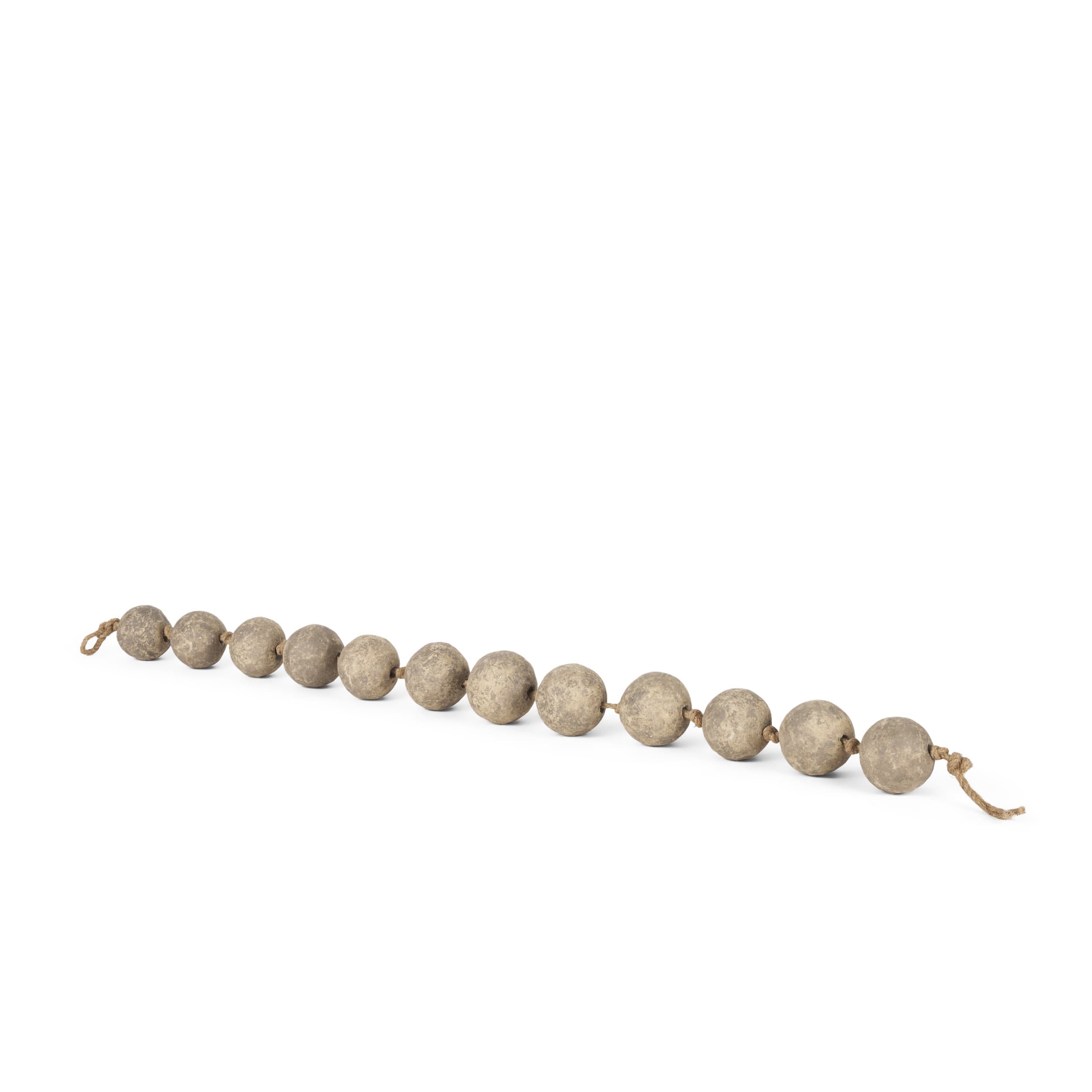 Varamala Dark Beige Paper Mache Sphere Garland — product photograph