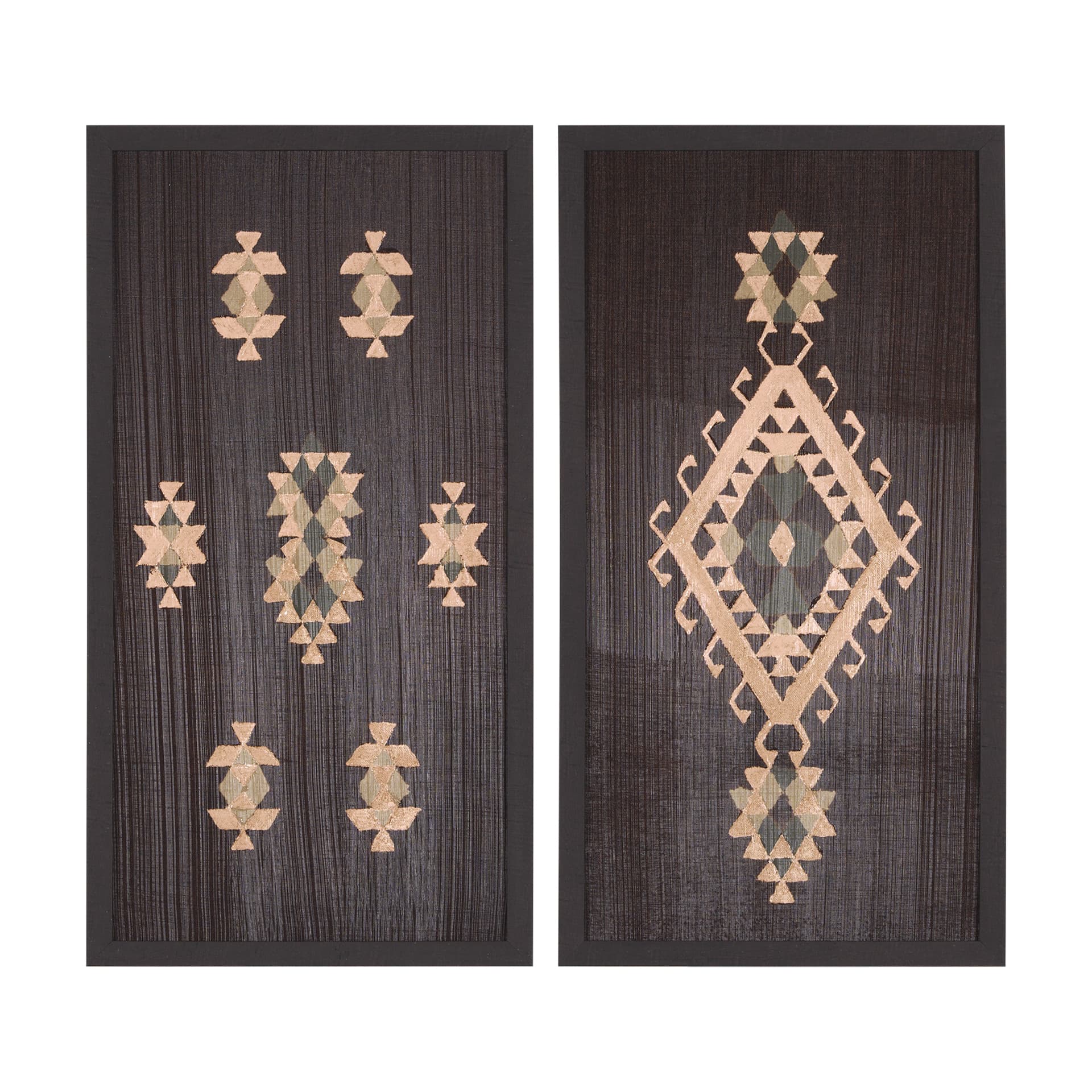 Brown Tapestry III by Mercana Studio a Hand Embellished Textured Framed Art Print — product photograph