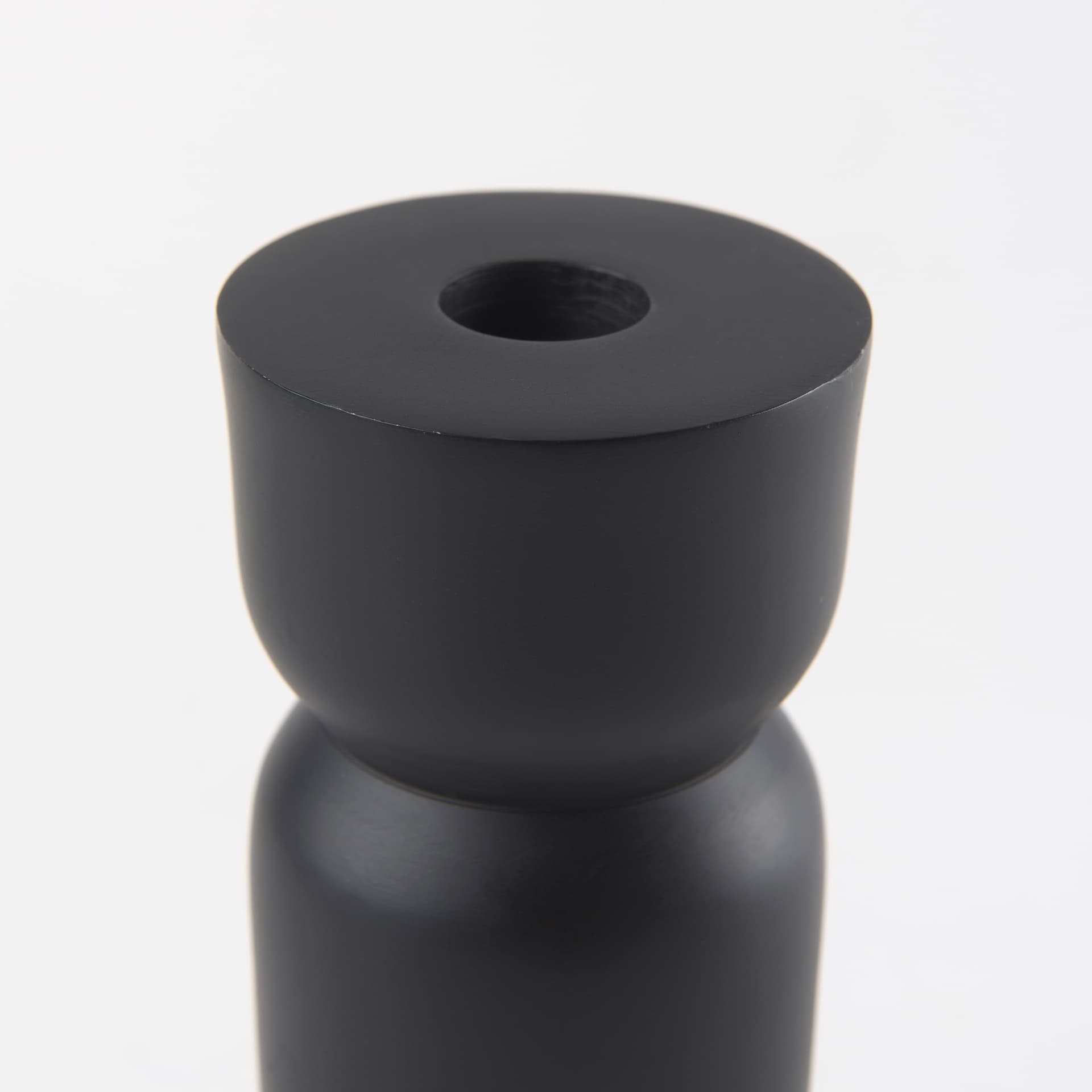 Malta Black Large Metal Candle Holder — product photograph