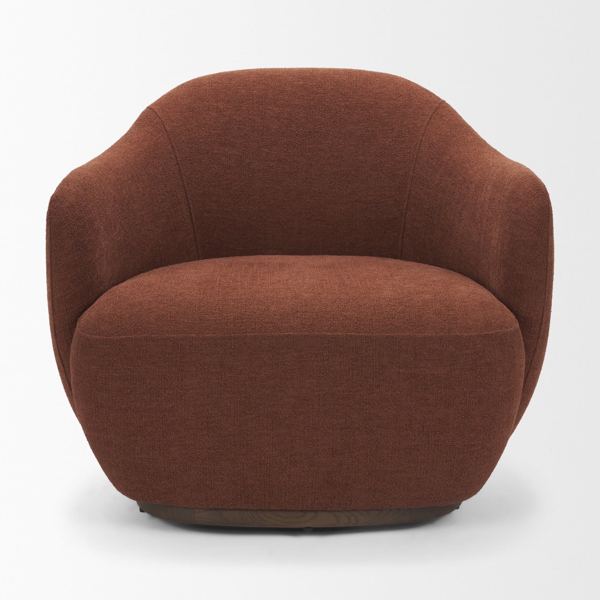 Hudson Burgundy Fabric Upholstered Swivel Chair — product photograph