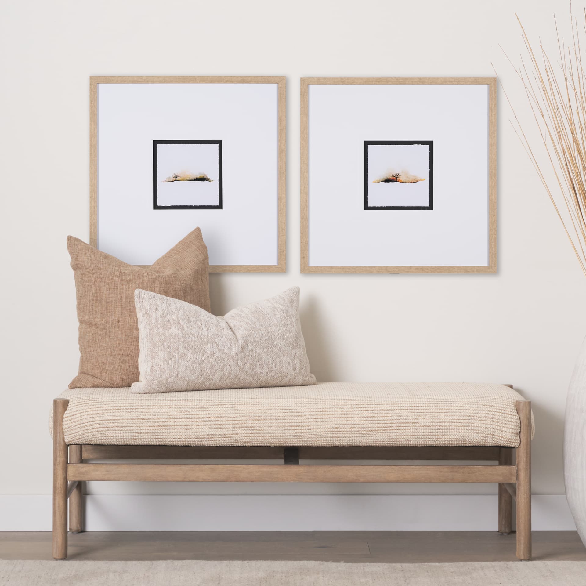 Sundown I by Mercana Studio a Framed Art Print — in a styled room