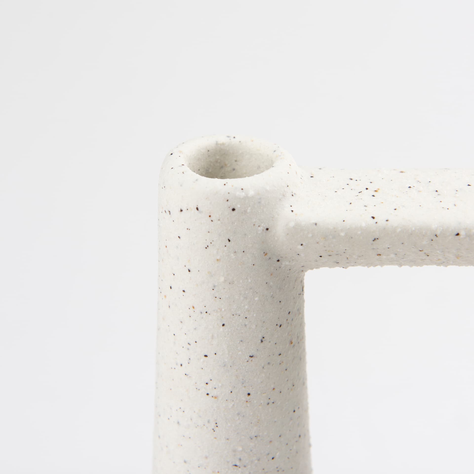 Burton 11.6H Medium White and Black Ceramic Jug Vase — product photograph