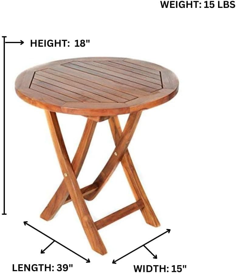 Teak Bistro Table TS26 — product photograph