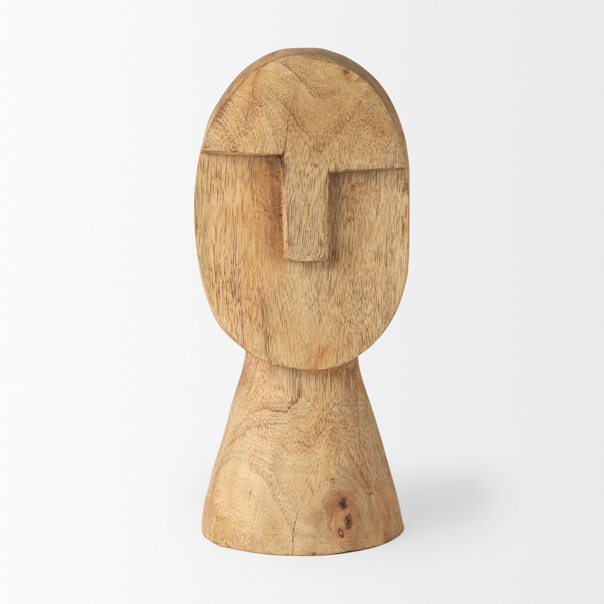 Ivan Medium Wooden Head Sculpture — product photograph
