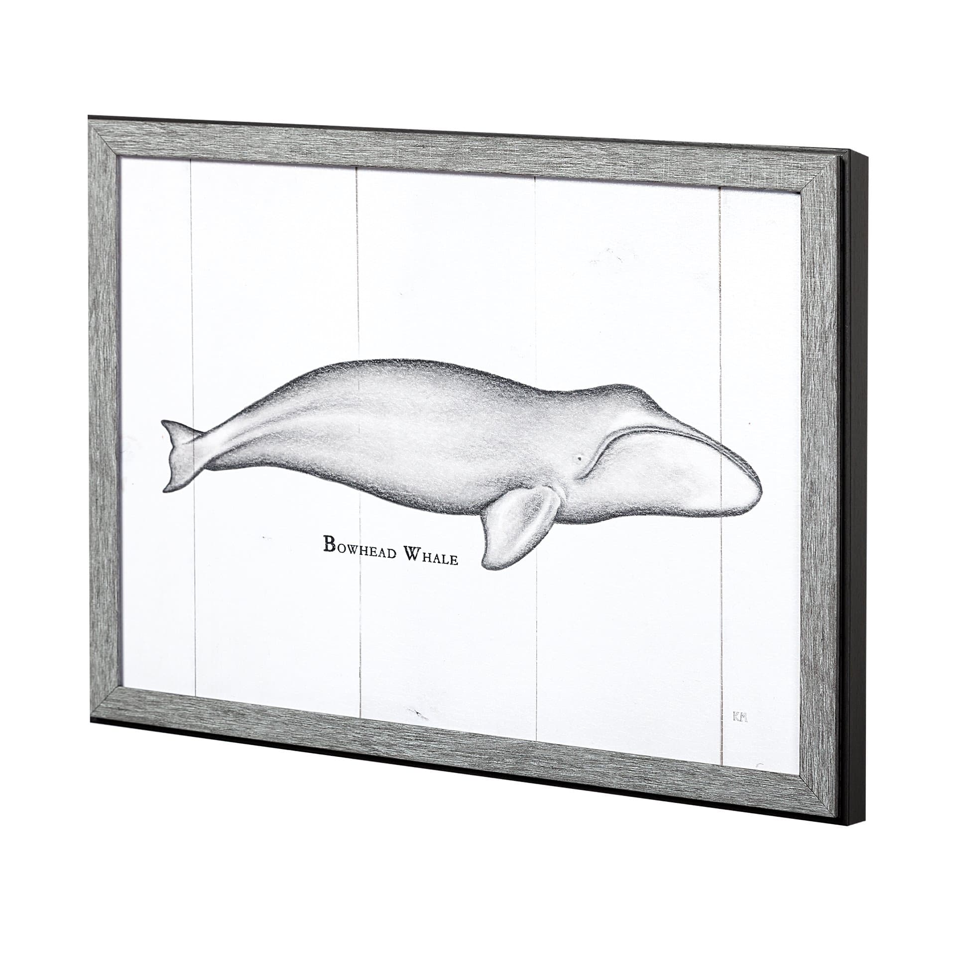 Bowhead Whale by Mercana Studio a Hand Embellished Textured Framed Art Print — product photograph