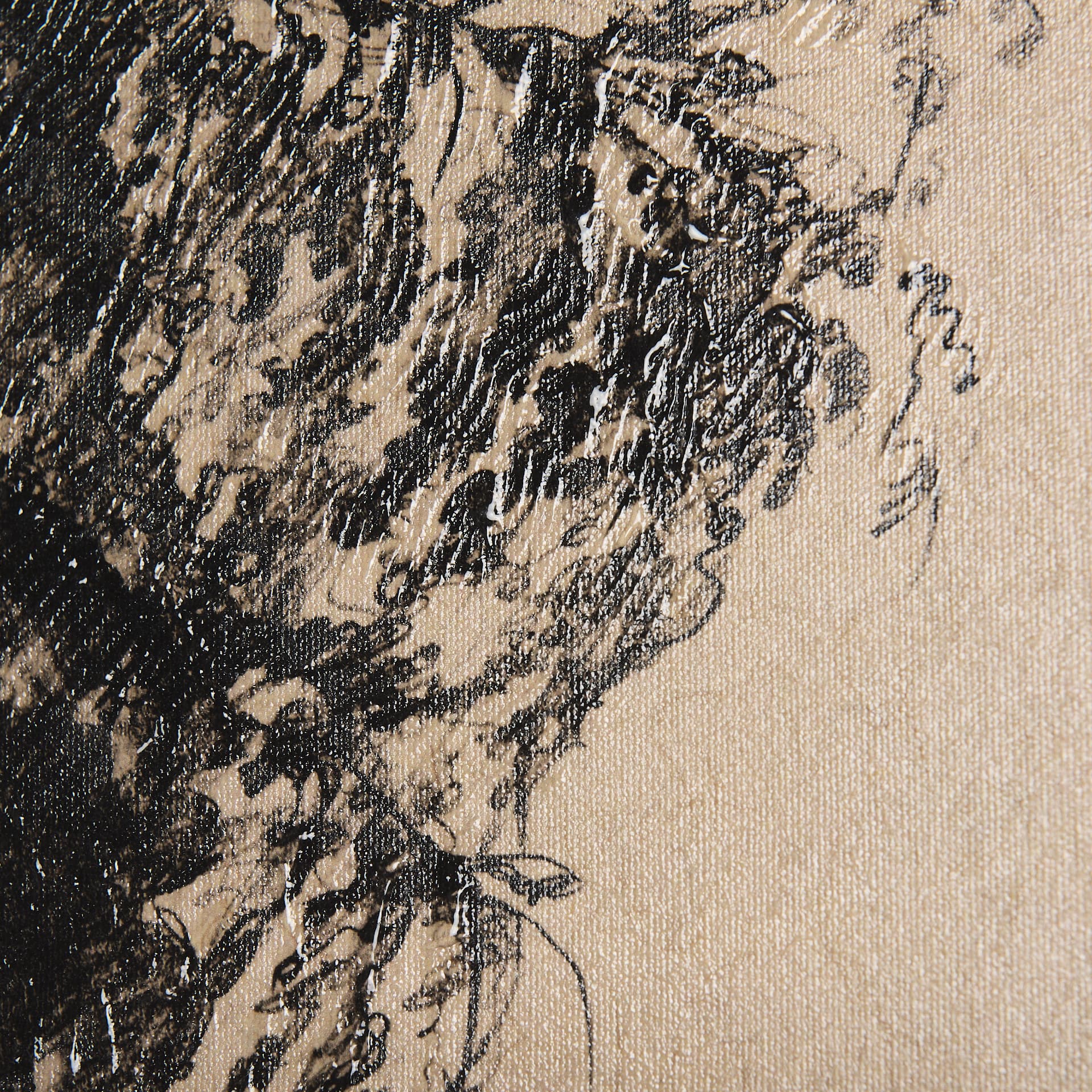 Tree Drawing II by Mercana Studio a Hand Embellished Textured Canvas — product photograph