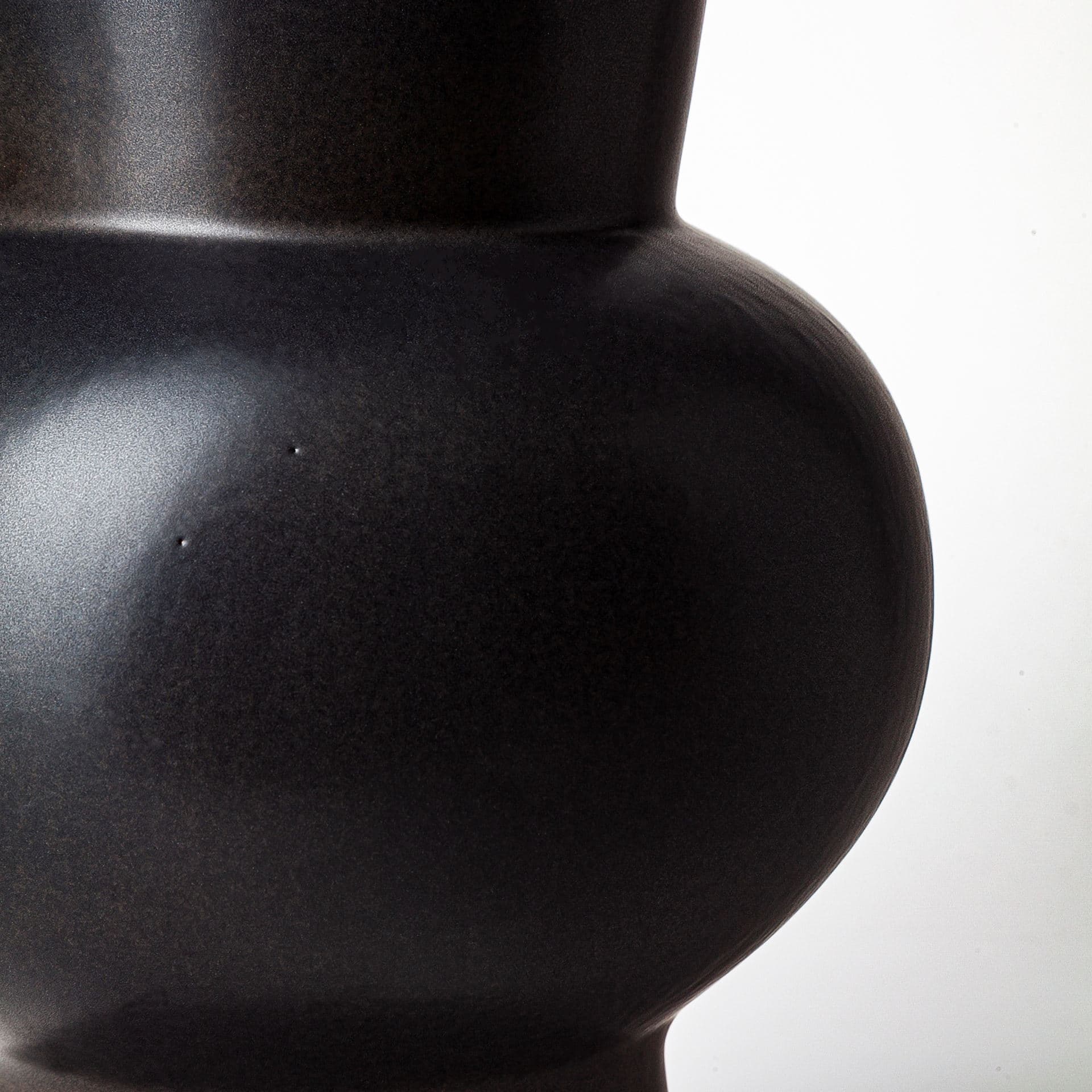 Laforge II Black Ceramic Vase — product photograph