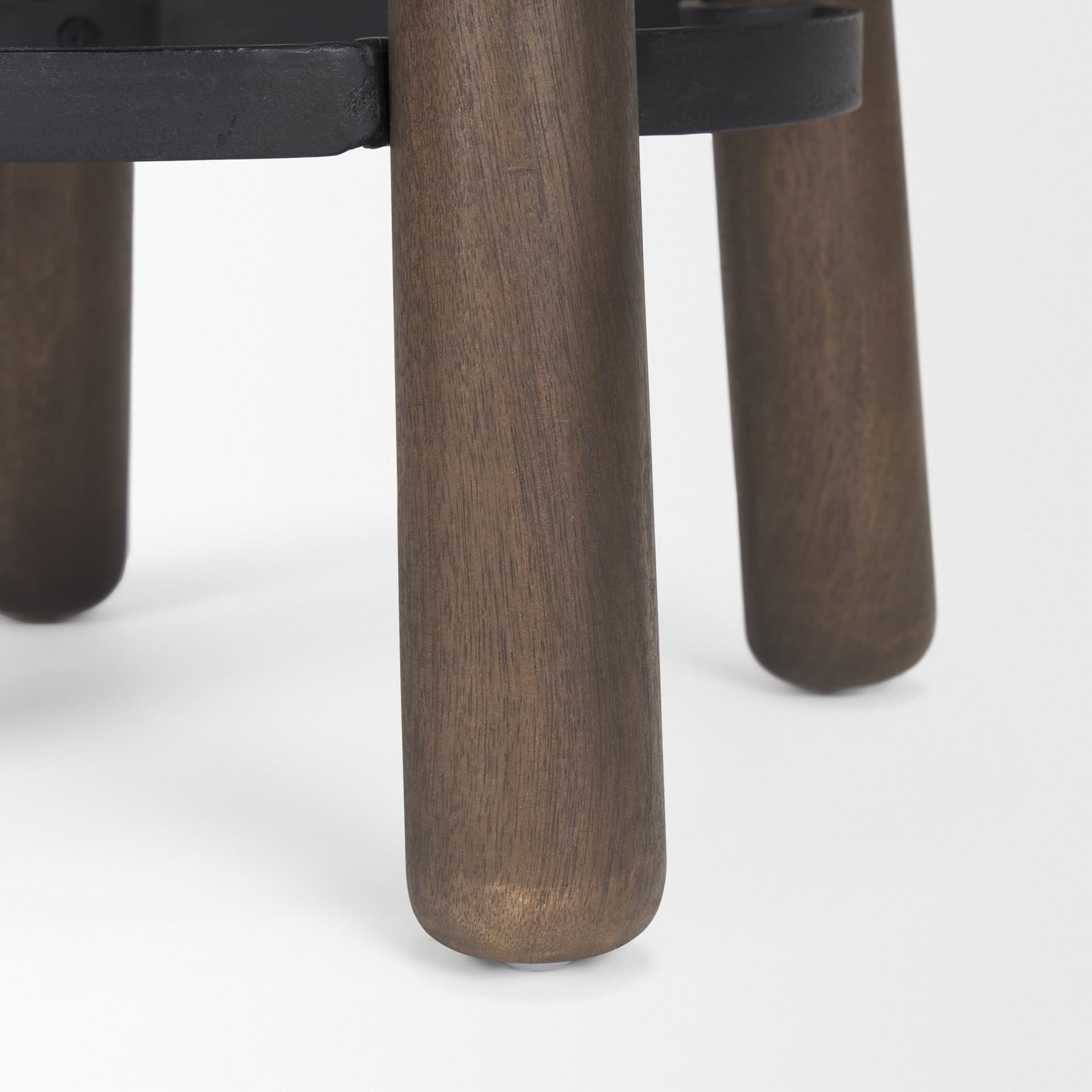 Weldon Backless 26in Seat Counter Stool | Dark Brown Wood w/ Metal — product photograph