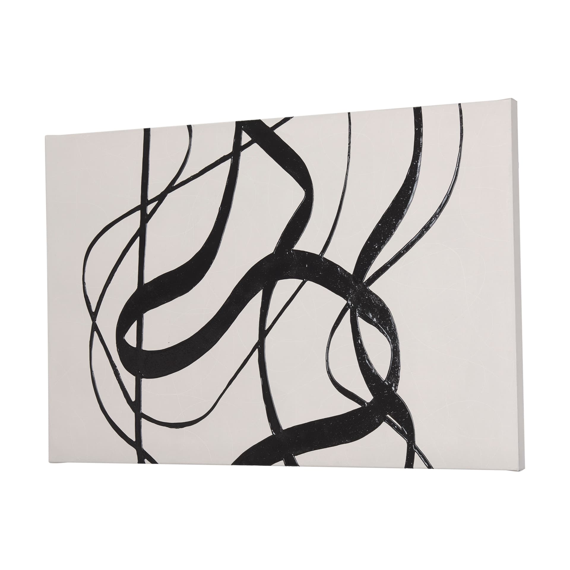 Free Lines Creamy (Set of 3) by Mercana Studio a Hand Embellished Textured Canvas — product photograph