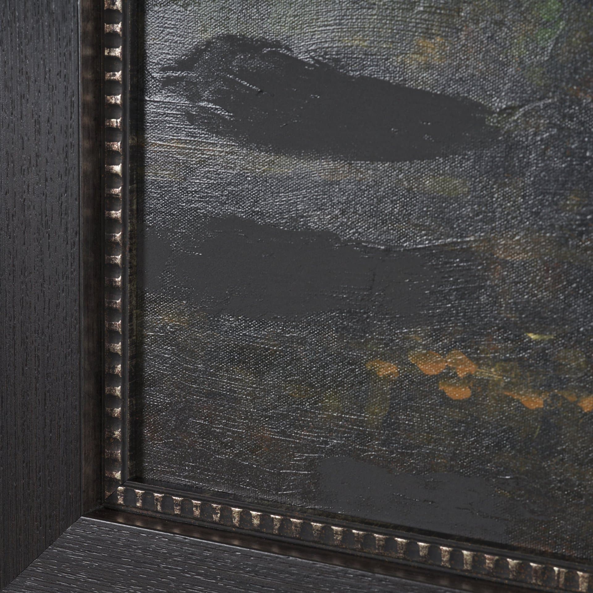 A River Landscape with Storks by Charles-Francois Daubigny Textured Framed Artwork Matted — product photograph