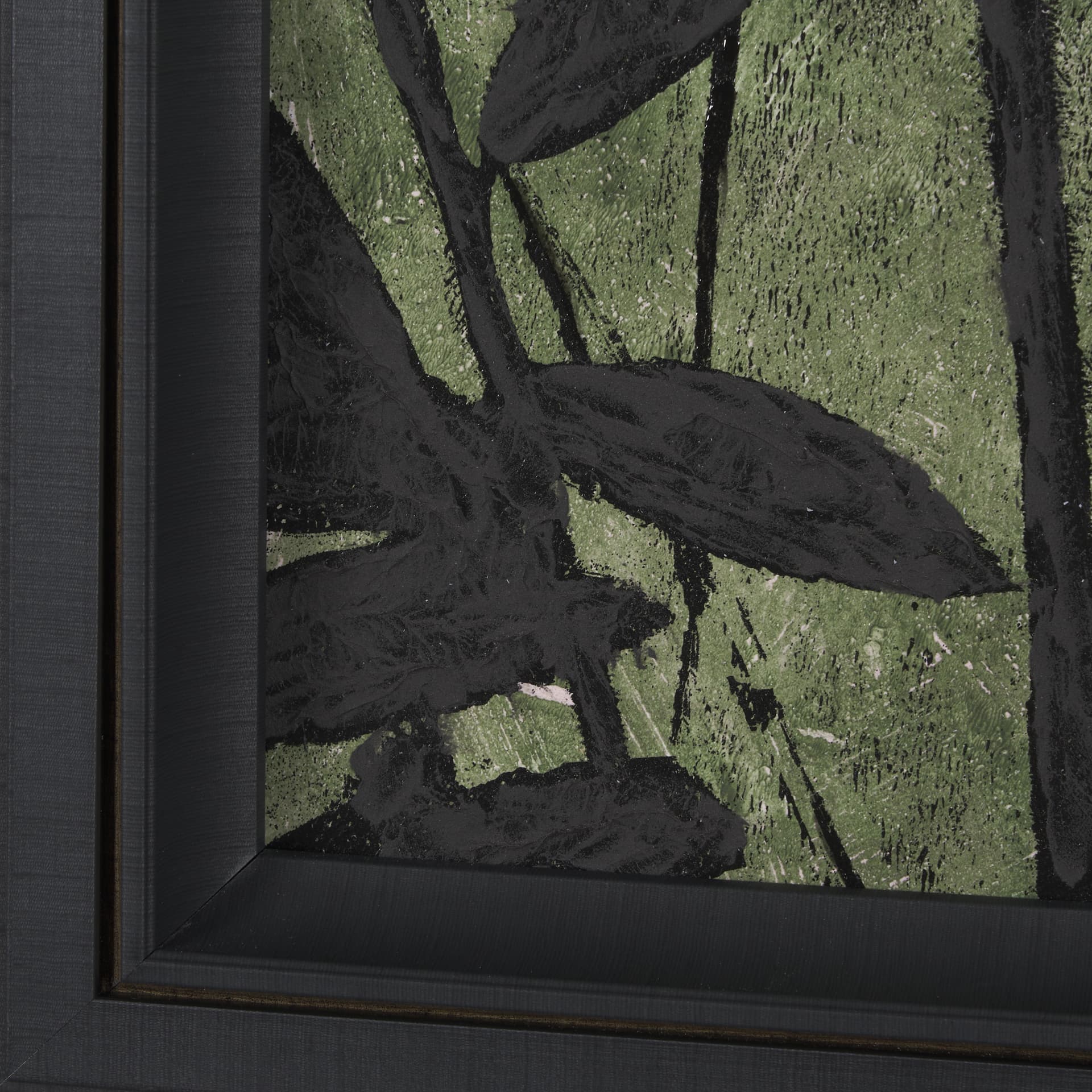 Etched Silouette V by Mercana Studio a Hand Embellished Textured Framed Art Print — product photograph