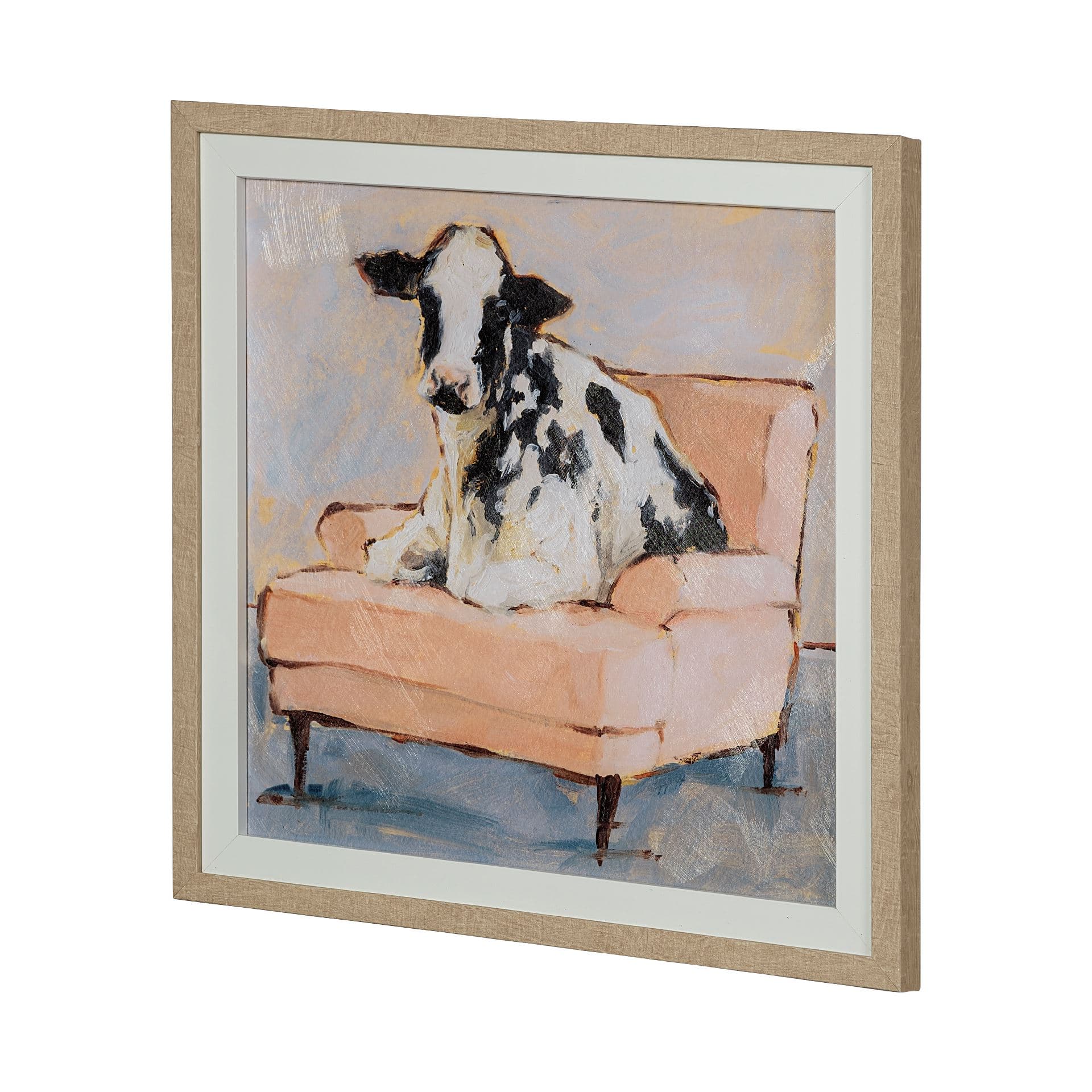 Moo-ving In II by Ethan Harper a Hand Embellished Textured Framed Art Print Matted under Glass — product photograph