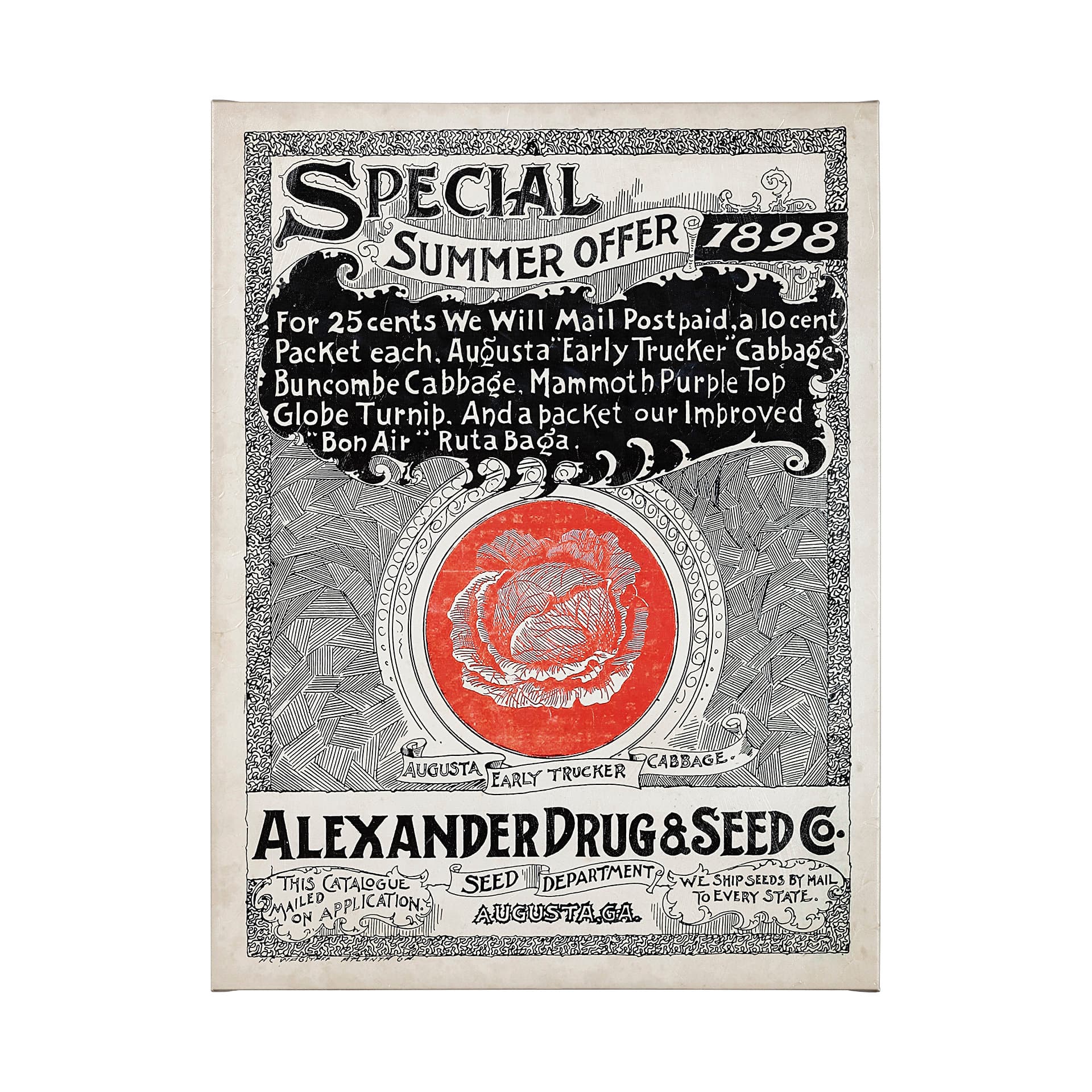 Antique Seed Packet XIIII by Mercana Studio a Hand Embellished Textured Canvas — product photograph