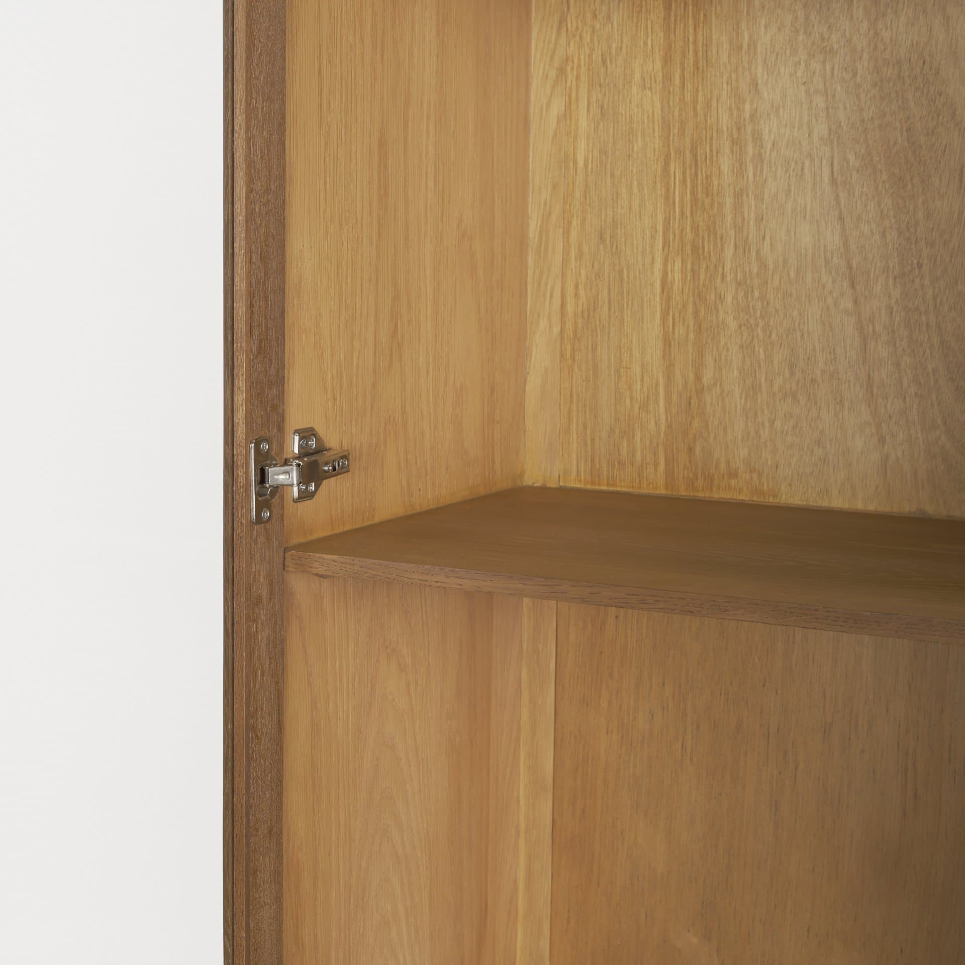Winsford Two-Tone Oak Display Cabinet w/ Glass Doors — product photograph