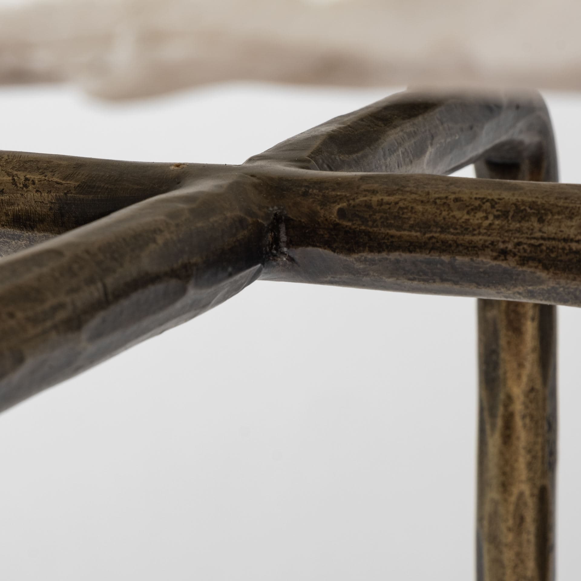 Pinera III 49L x 17W White Marble Top Gold-Toned Iron Base Console Table — product photograph