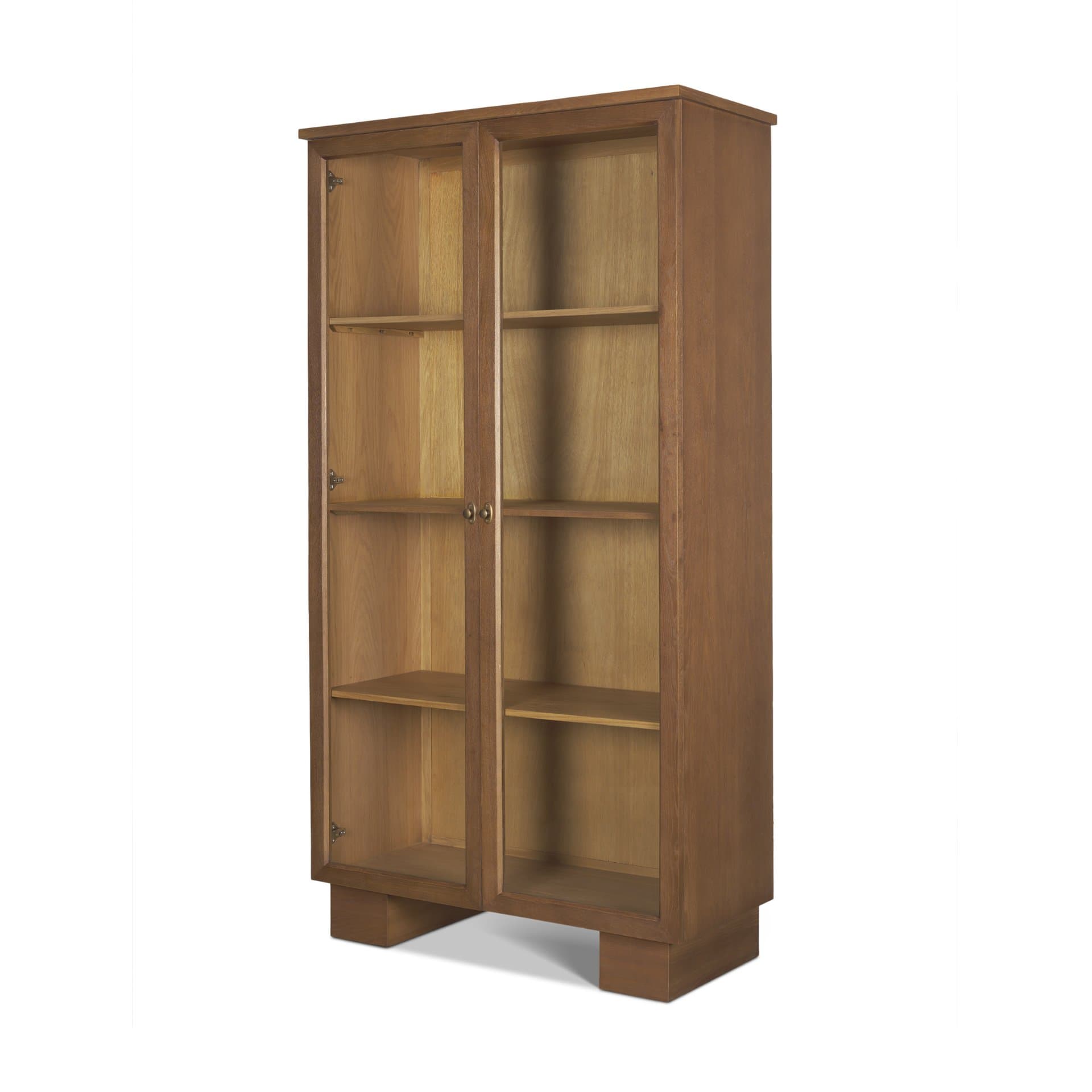 Winsford Two-Tone Oak Display Cabinet w/ Glass Doors — product photograph
