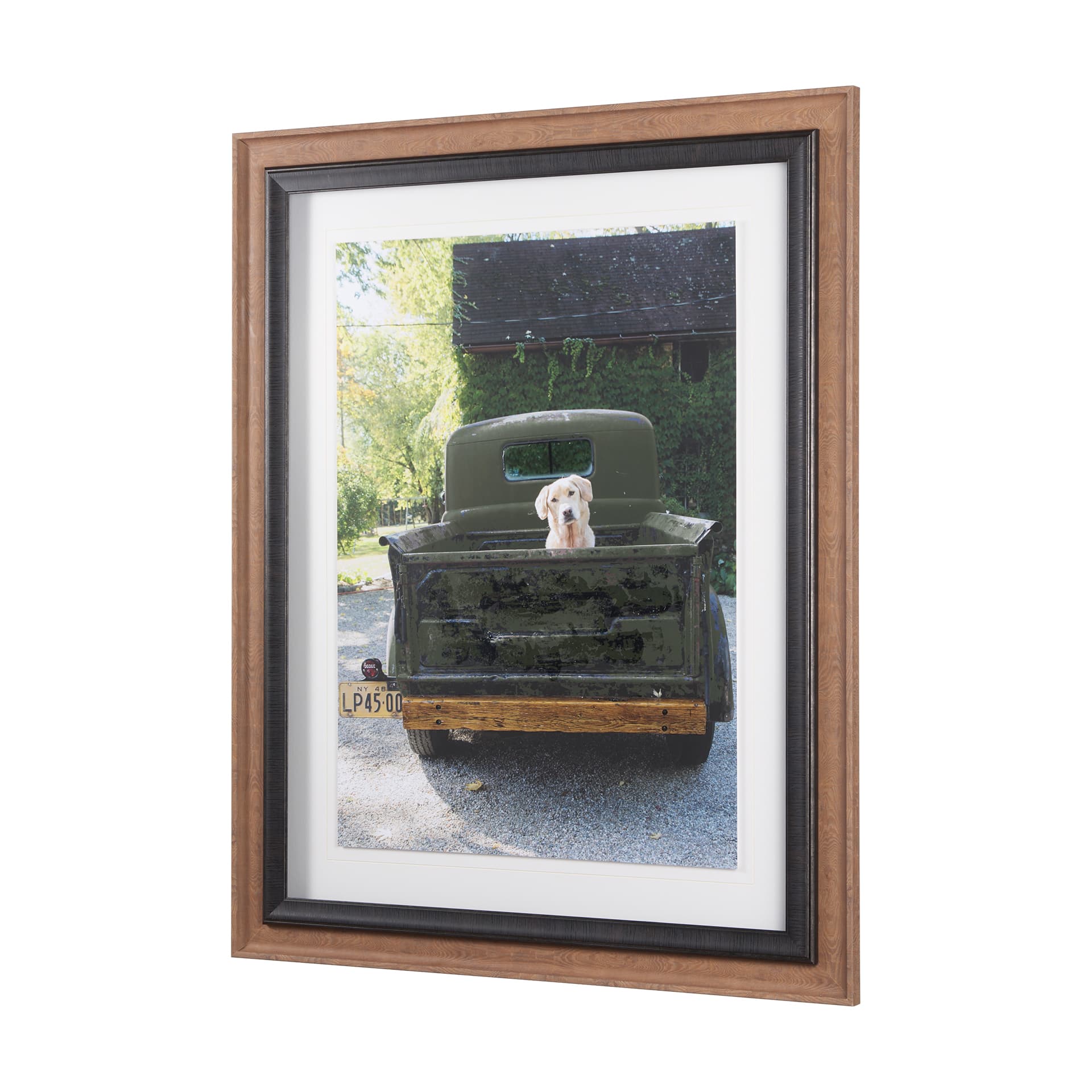 Get Out of Dodge Hunter Green by Mercana a Hand Embellished Framed Photo Art Print Matted under Glas — product photograph