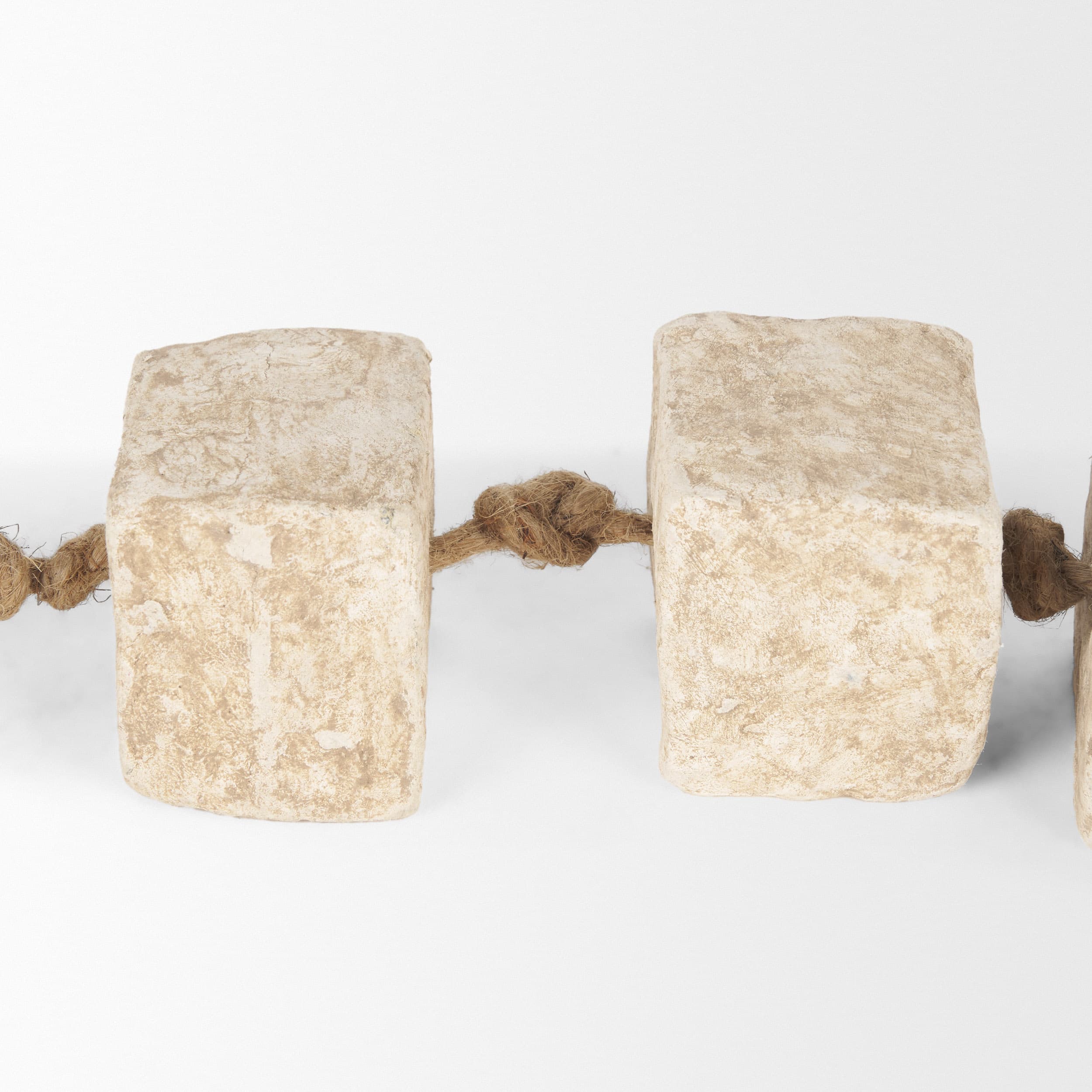 Mala Beige Paper Mache Cube Garland — product photograph