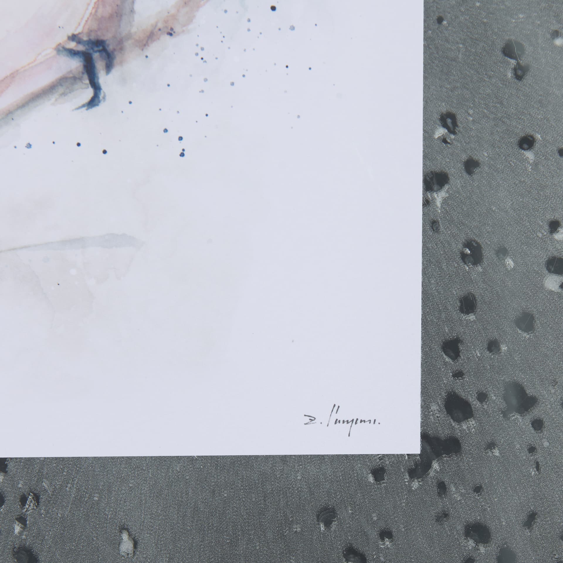 Eastern Blue VI by Mercana Studio a Hand Embellished Textured Framed Art Print Matted under Glass — product photograph