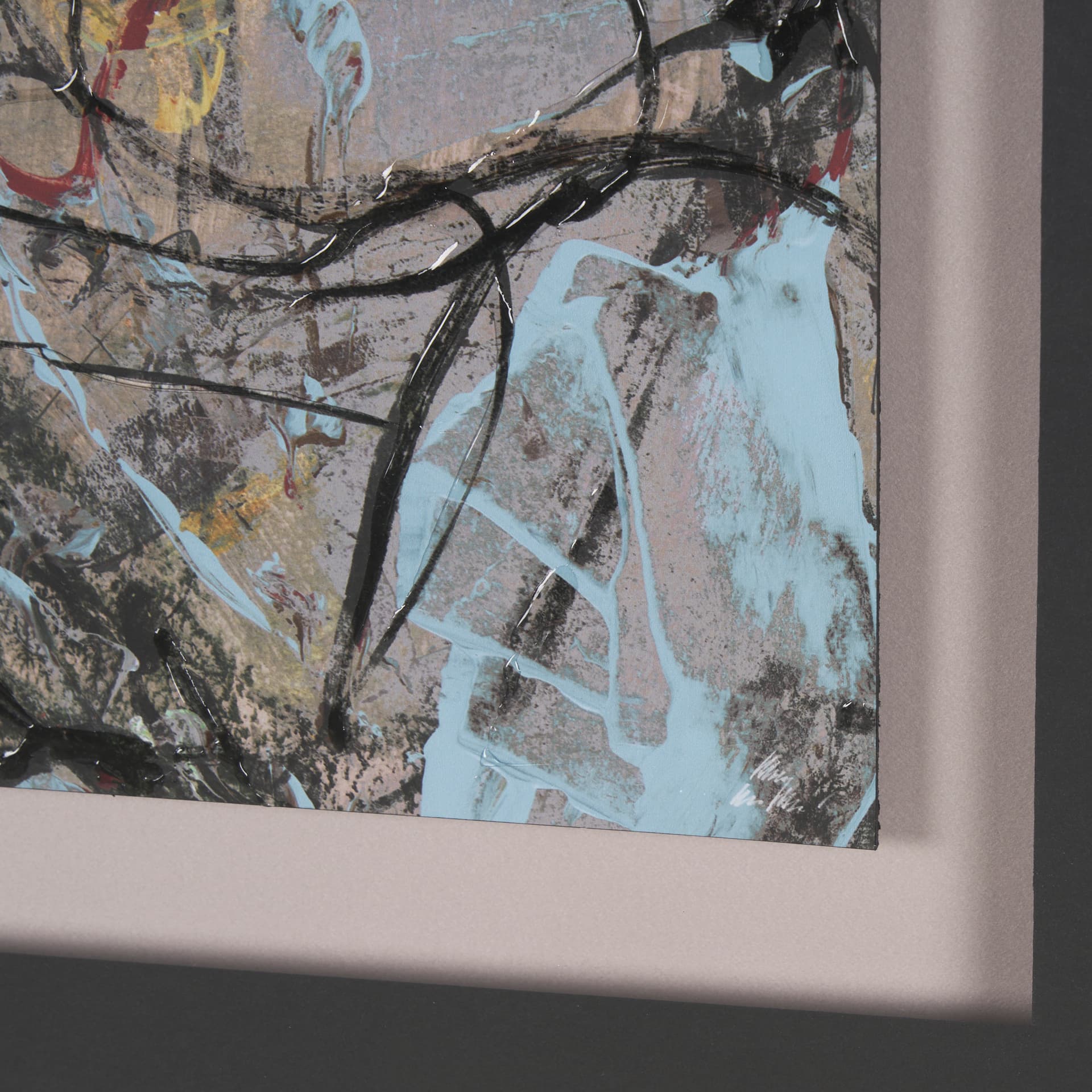 Passtime II by Mercana Studio a Hand Embelished Textured Framed Art Print Matted under Glass — product photograph