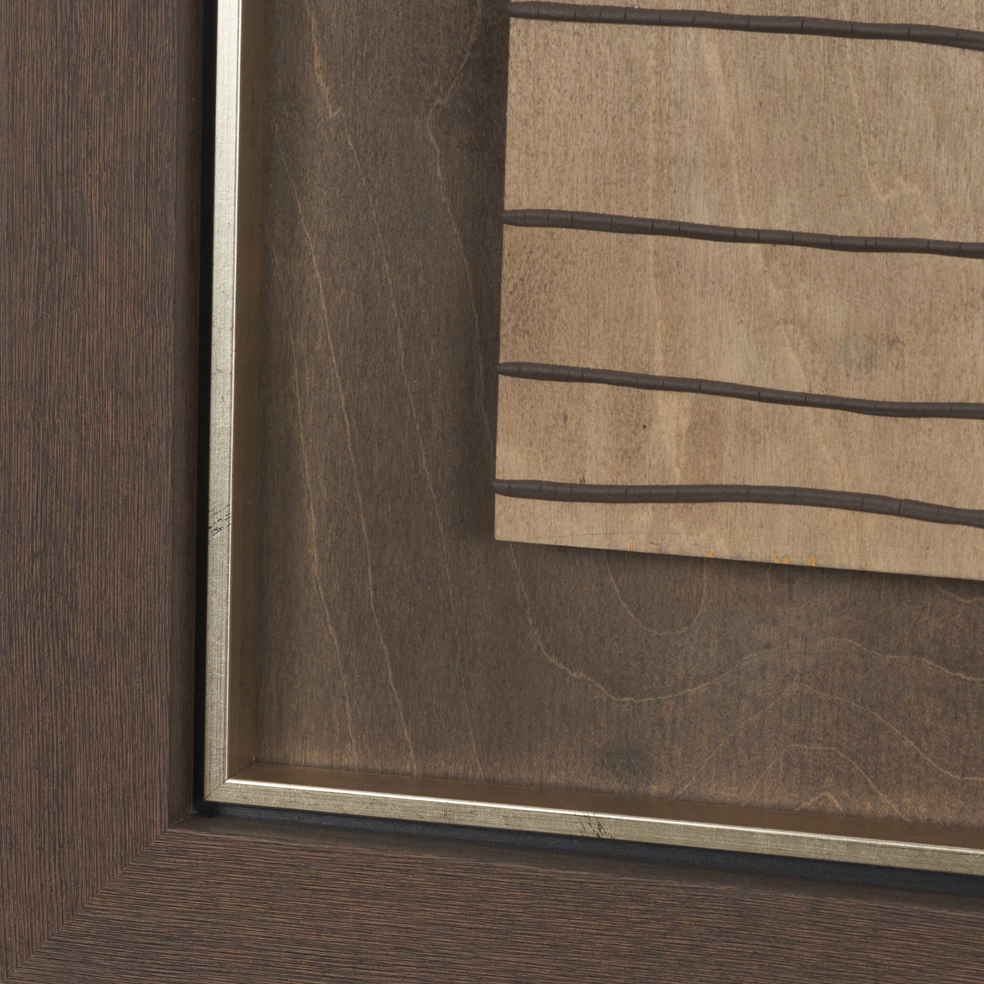 Timber Mosaic II by Mercana Studio Handmade Original Framed Artwork Matted — product photograph