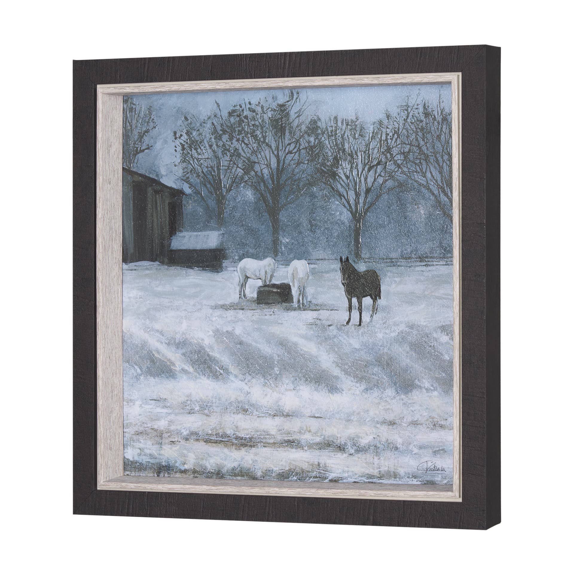 Winter On The Farm I by Mercana Studio a Hand Embellished Framed Art Print — product photograph