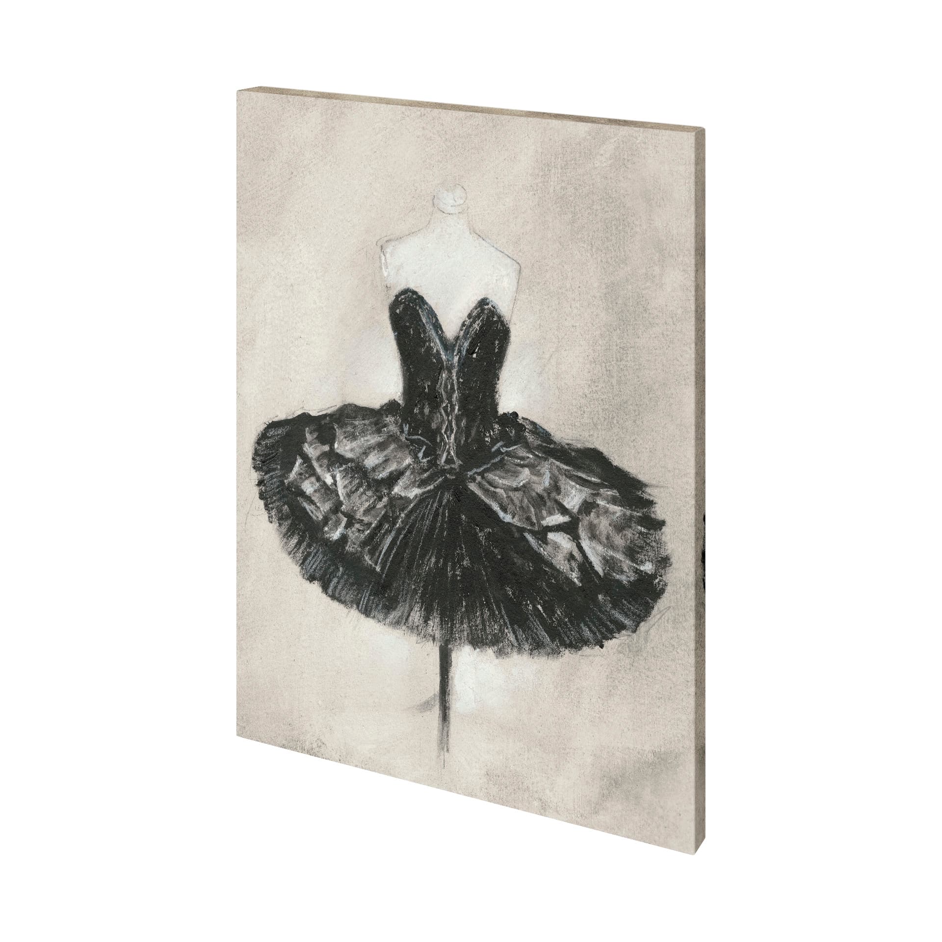 Black Ballet Dress I by Ethan Harper a Hand Embellished Textured Canvas — product photograph