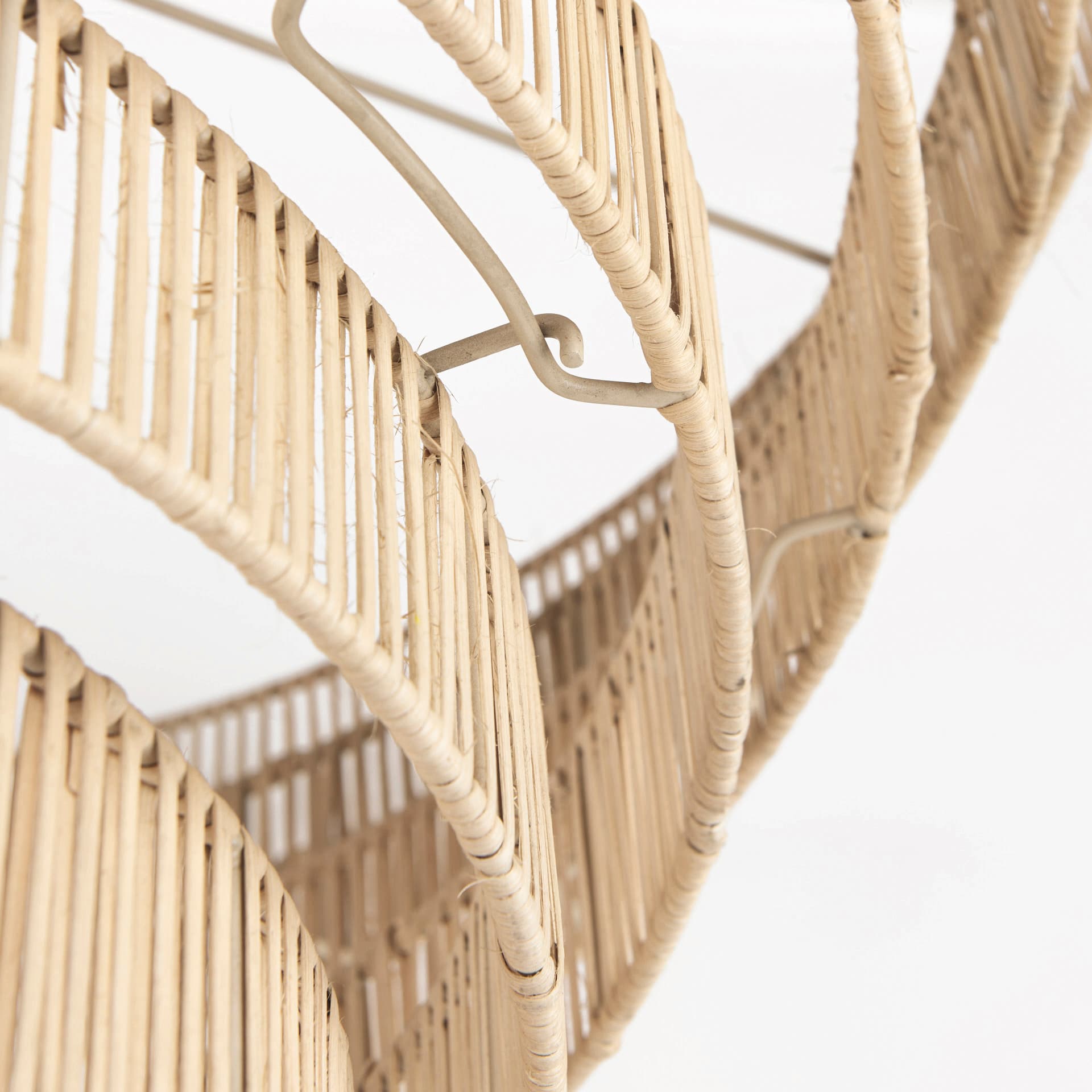 Marimba 40 L x 40 W x 24 H Natural Cane 6 Tier Chandelier — product photograph