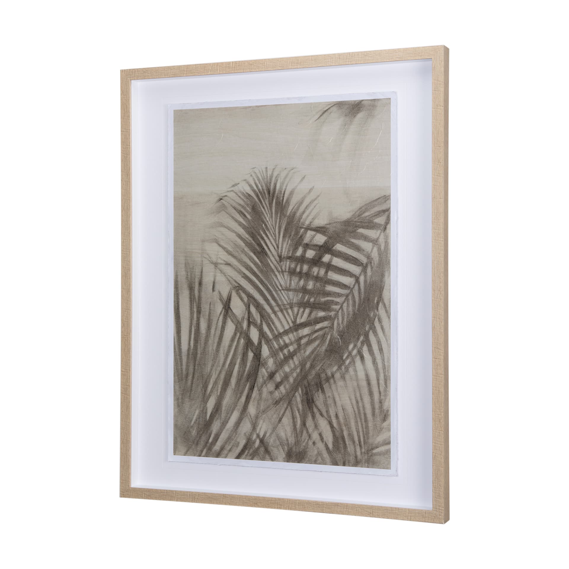 Shadows on Wood II by Mercana Studio a Hand Embellished Textured Framed Art Print Matted under Glass — product photograph