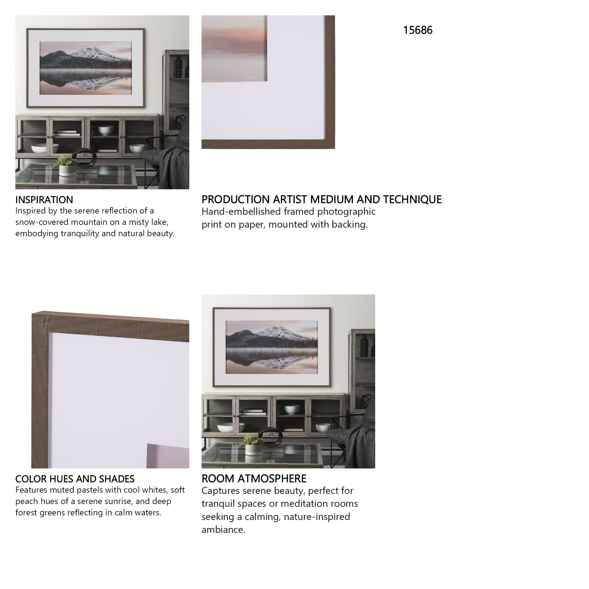 Misty Morn by Gary Blatter a Framed Photo Art Print Matted under Glass — in a styled room