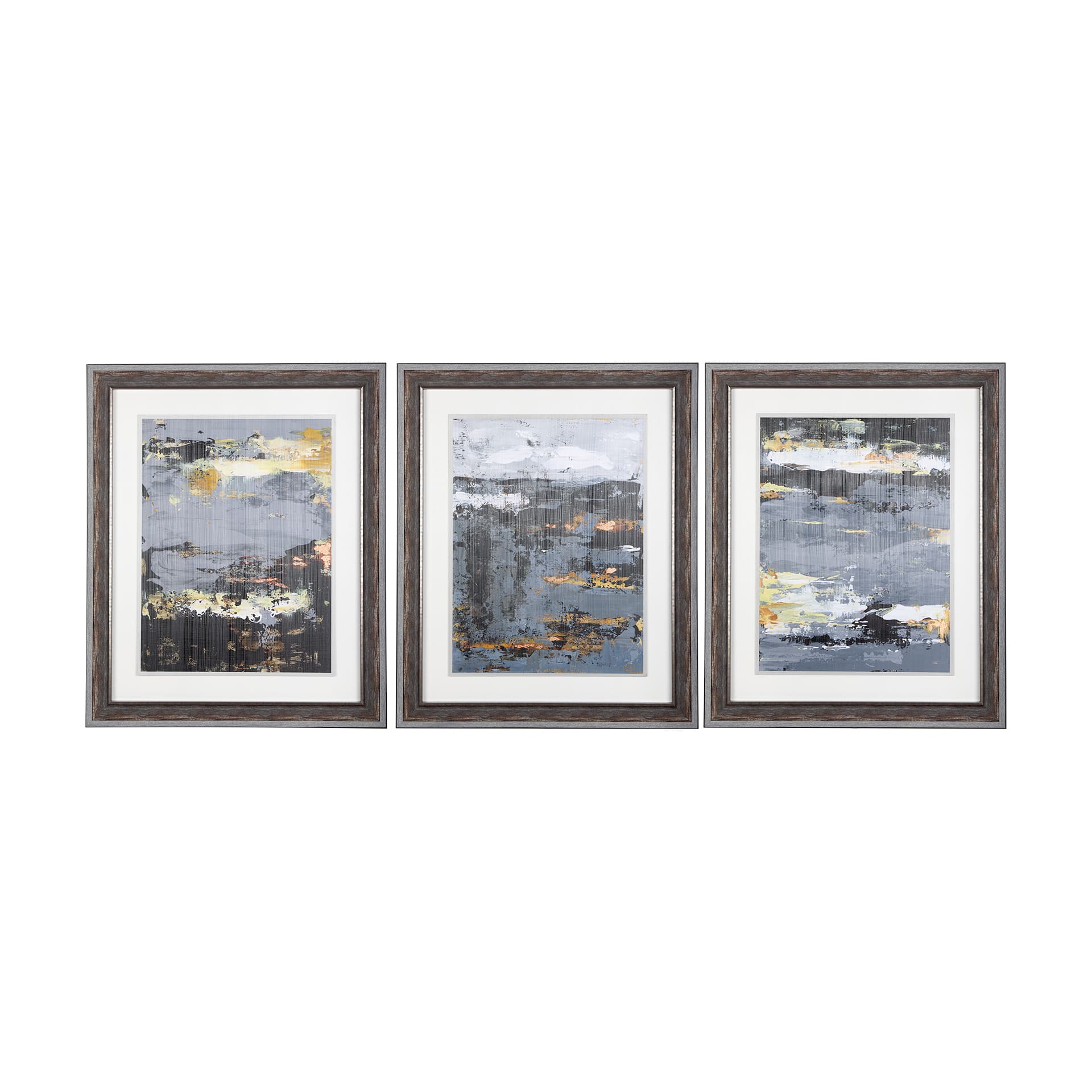 Silver and gold Inspiration III by Mercana Studio a Hand Embellished Textured Framed Art Print — product photograph