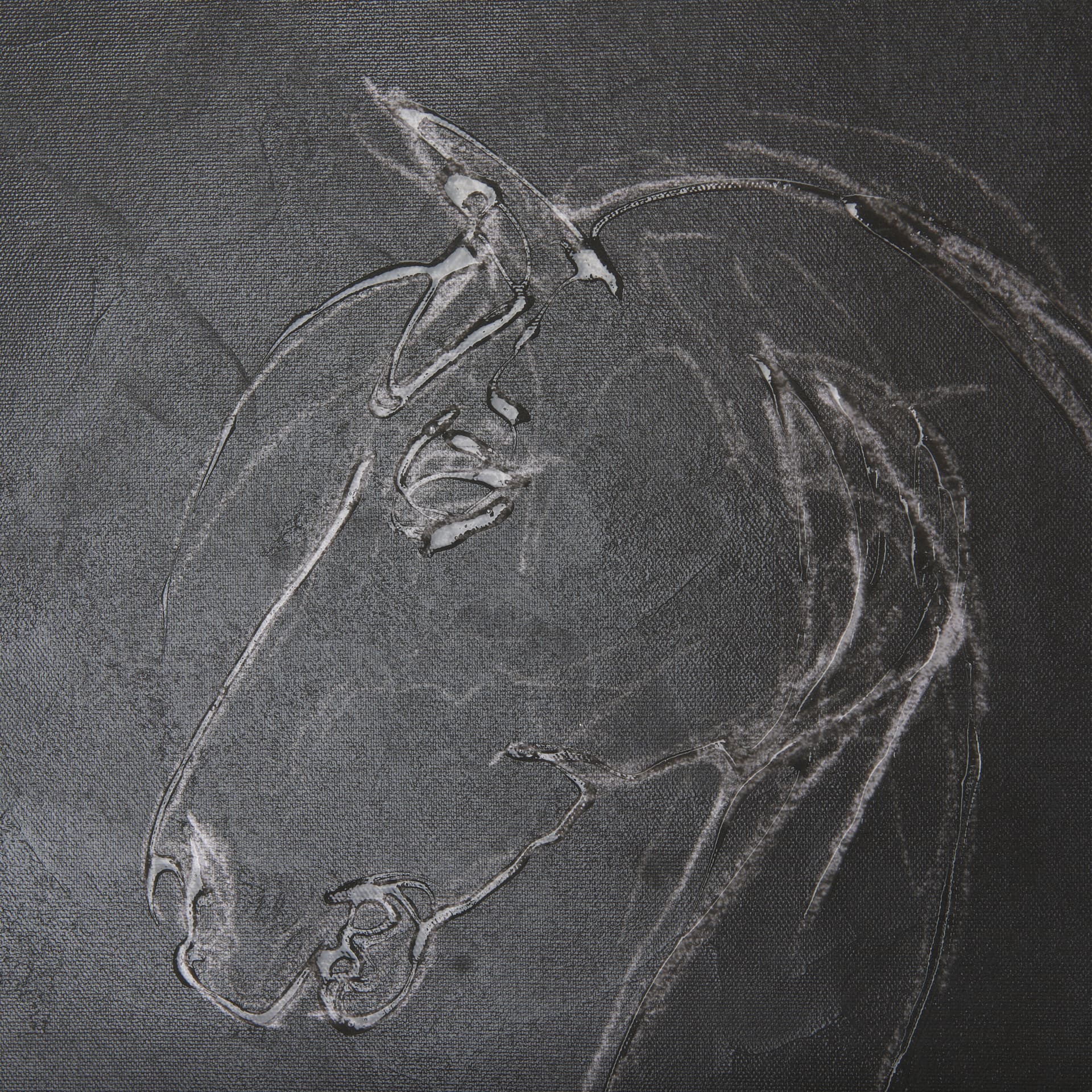 Horse IV by Mercana Studio a Hand Embellished Textured Canvas — product photograph