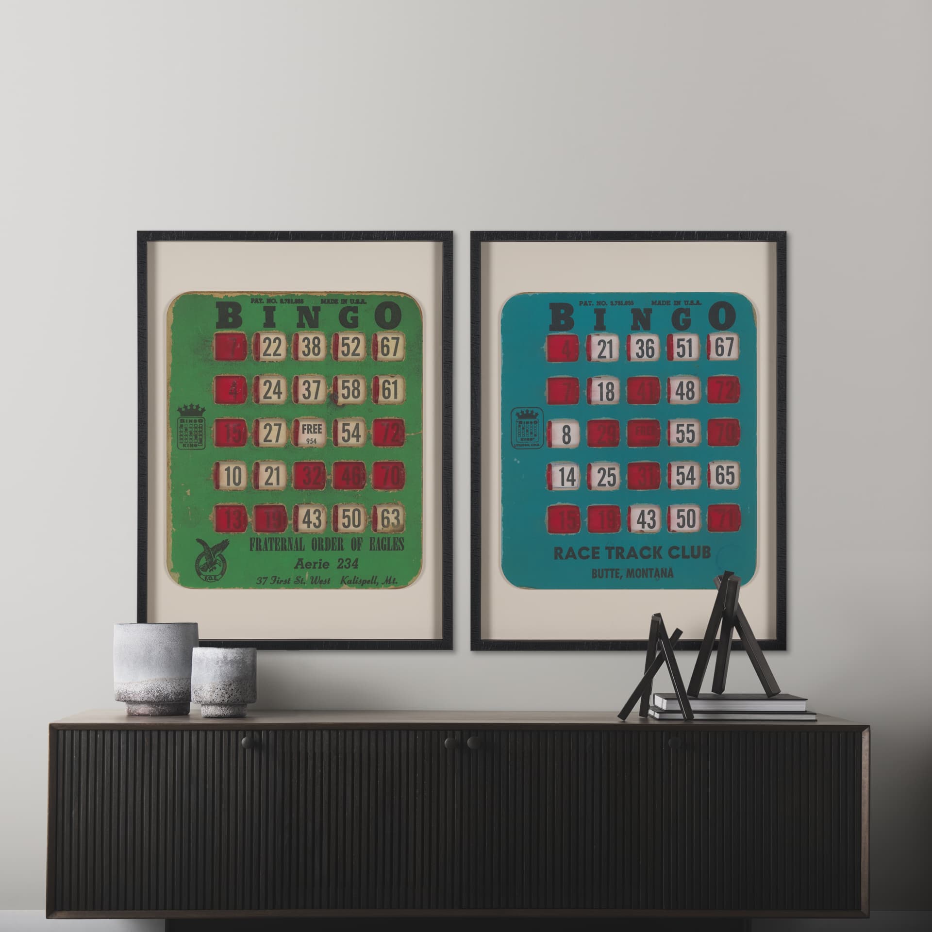 Chasing Numbers III by Zap Studio a Framed Art Print Matted under Glass — in a styled room