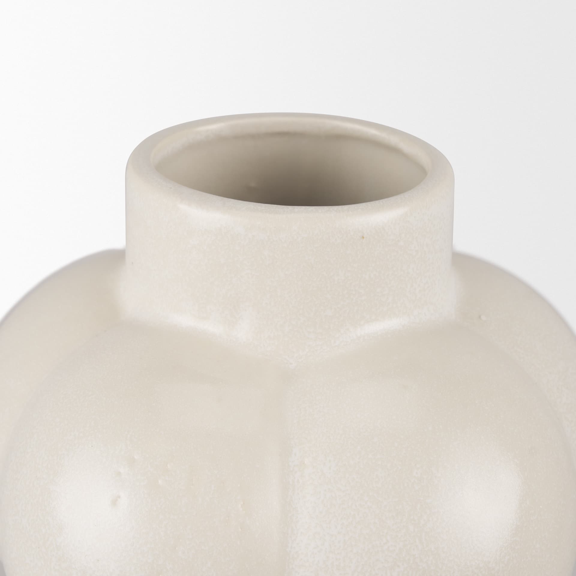 Ulvi Cream Glazed Bubble Ceramic Vase — product photograph