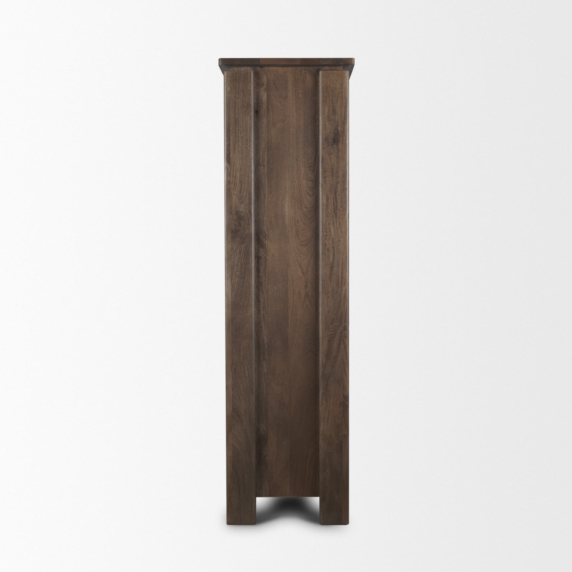 Wallen Solid Dark Brown Wood Curio Cabinet — product photograph