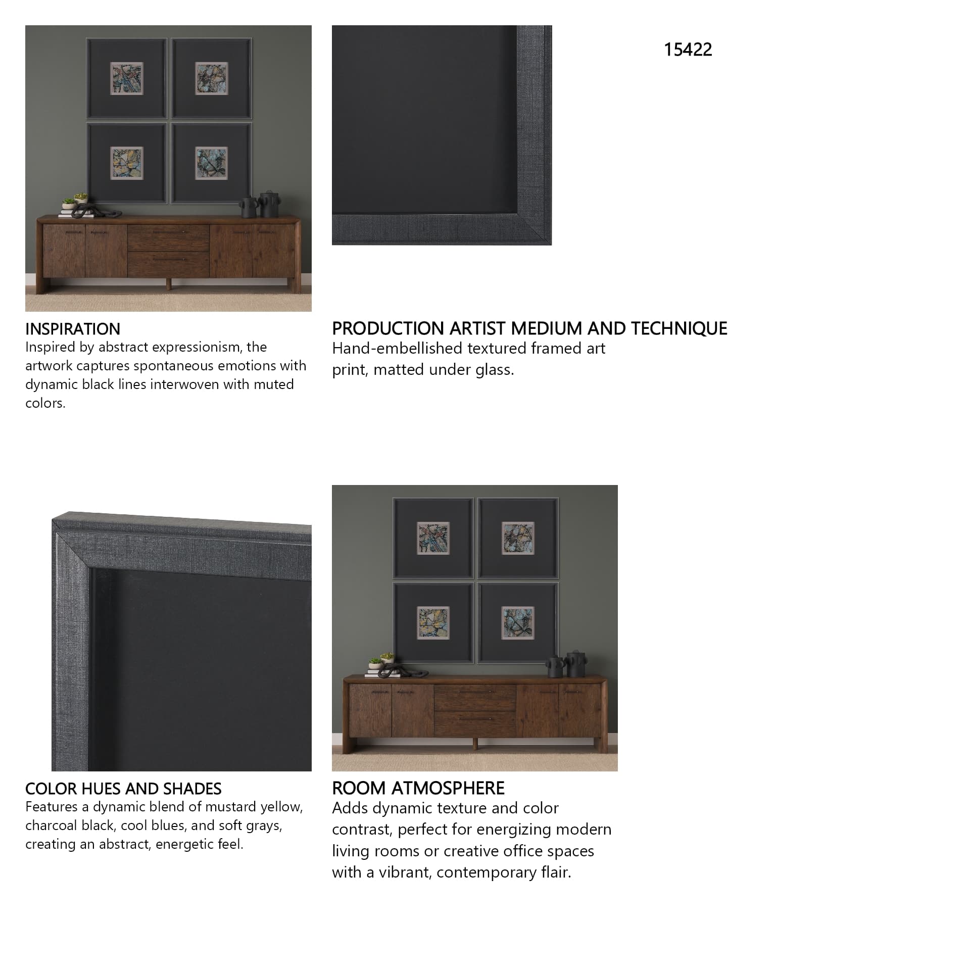Passtime III by Mercana Studio a Hand Embelished Textured Framed Art Print Matted under Glass — in a styled room