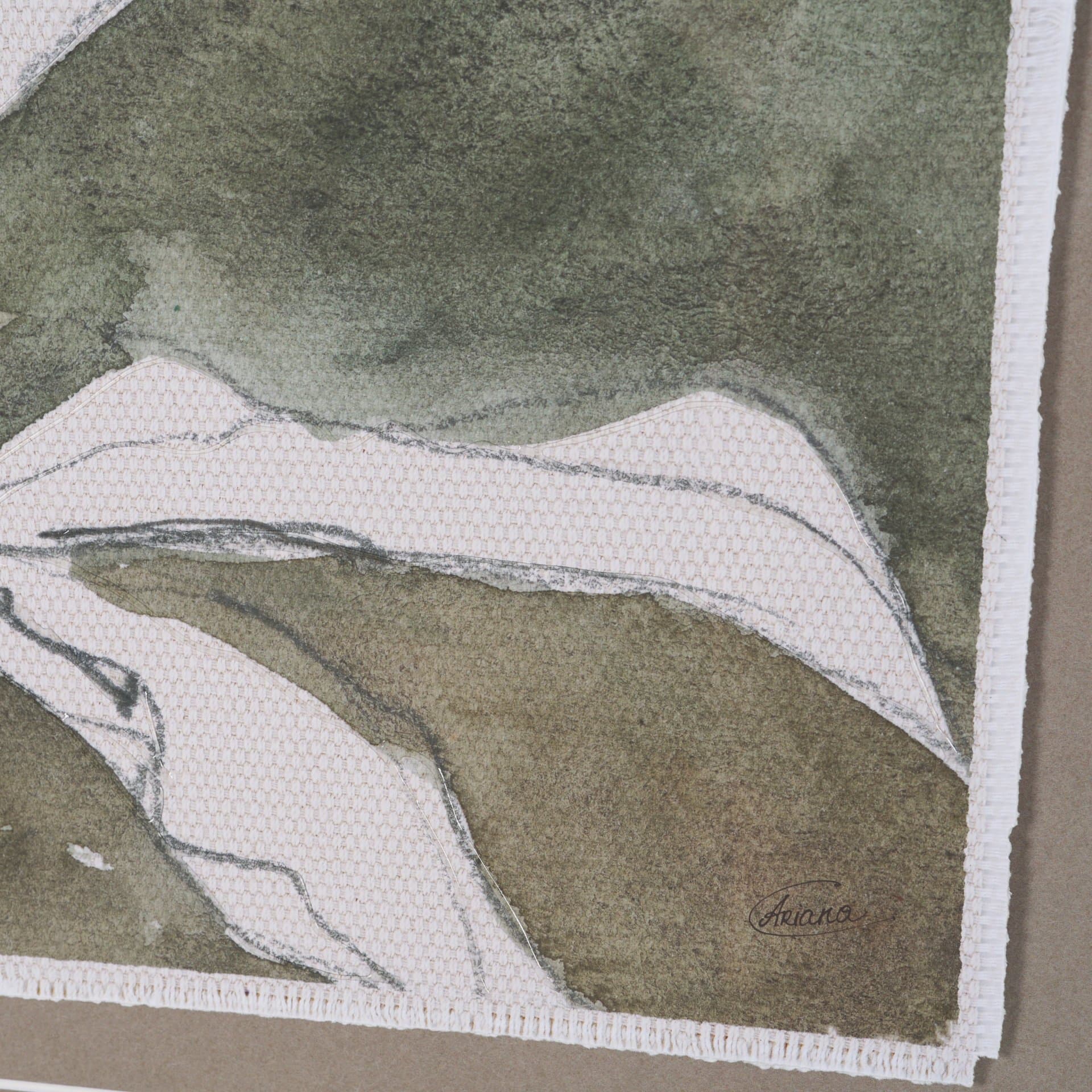 Tulip Bloom III by Mercana Studio Hand-Embellished Framed Artwork Matted under Glass — product photograph