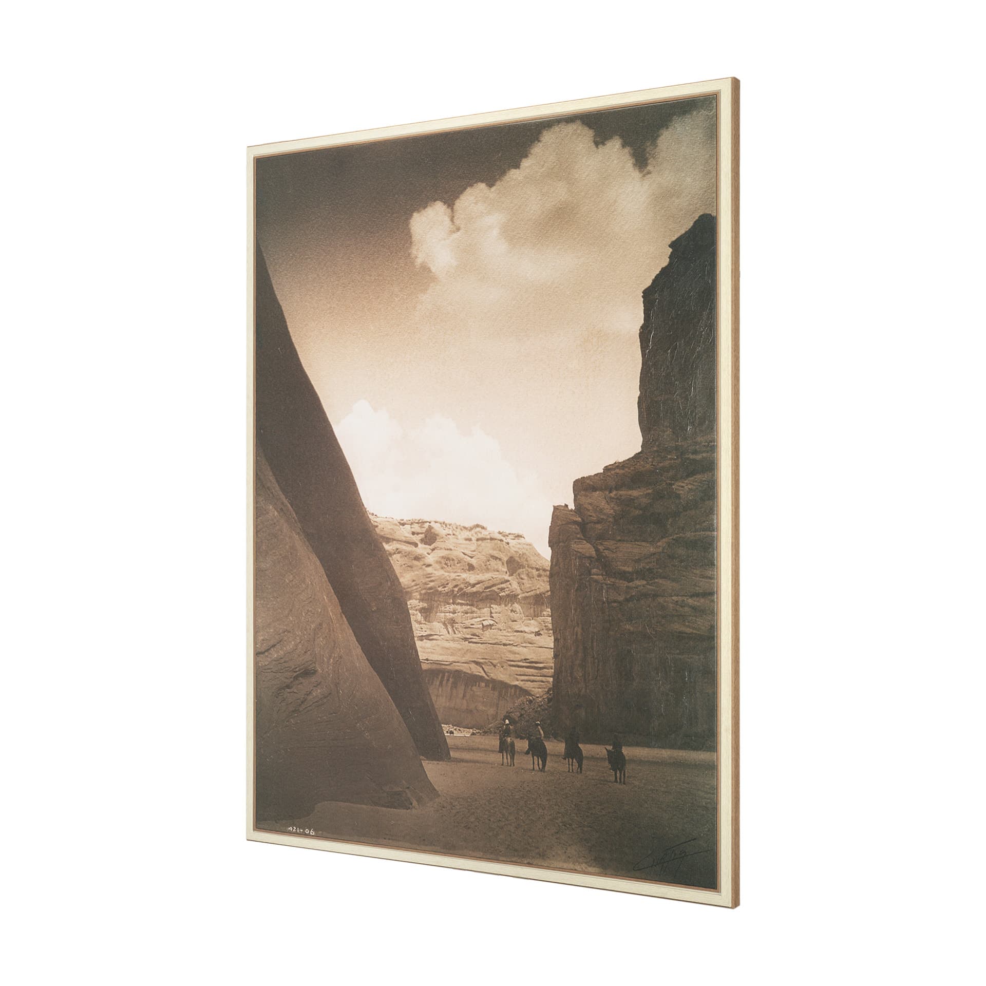 Canyon del Muerte, Navajo by Edward Sheriff Curtis a Hand Embellished Textured Framed Canvas — product photograph