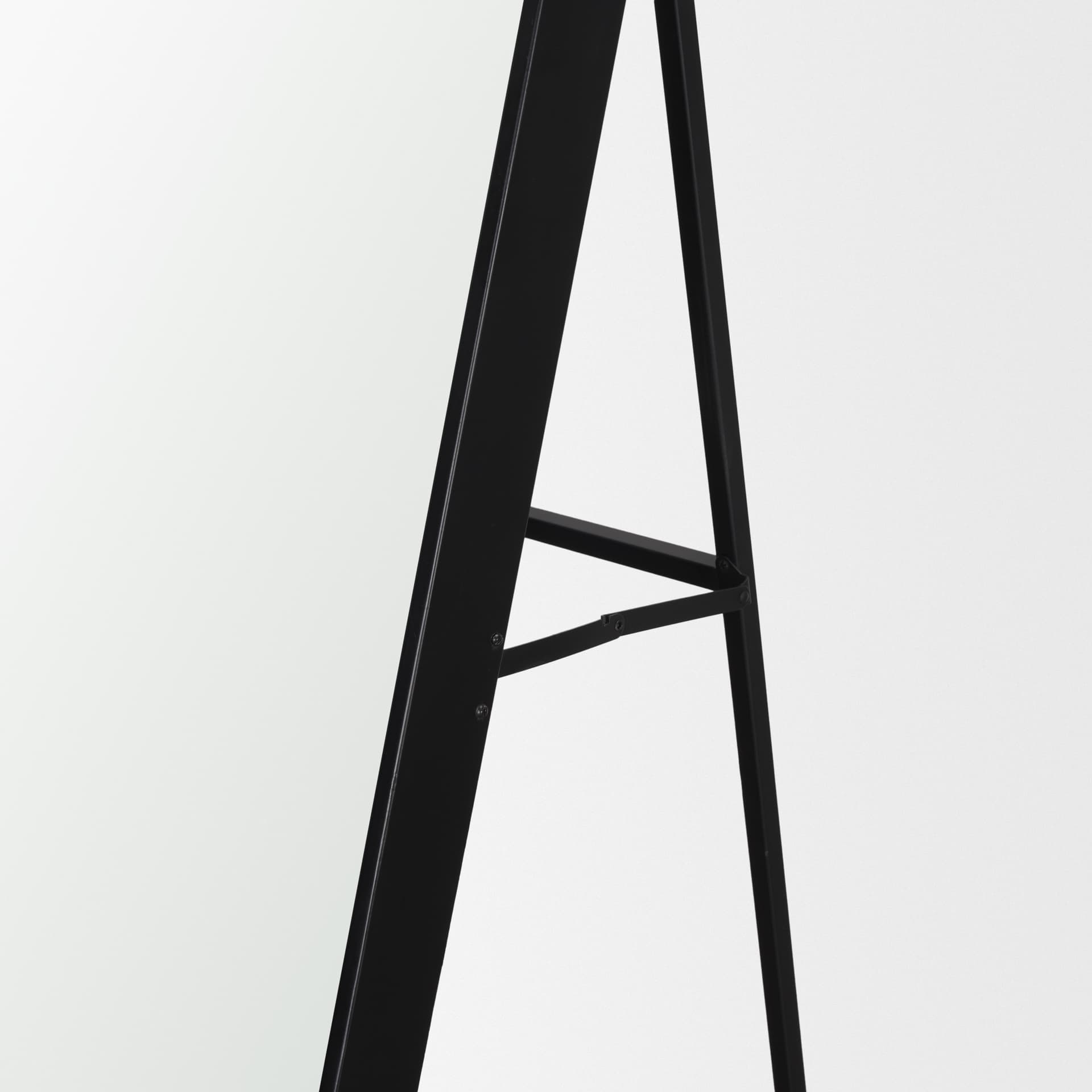 Tillie Oblong Matte Black Metal Standing Floor Mirror — product photograph