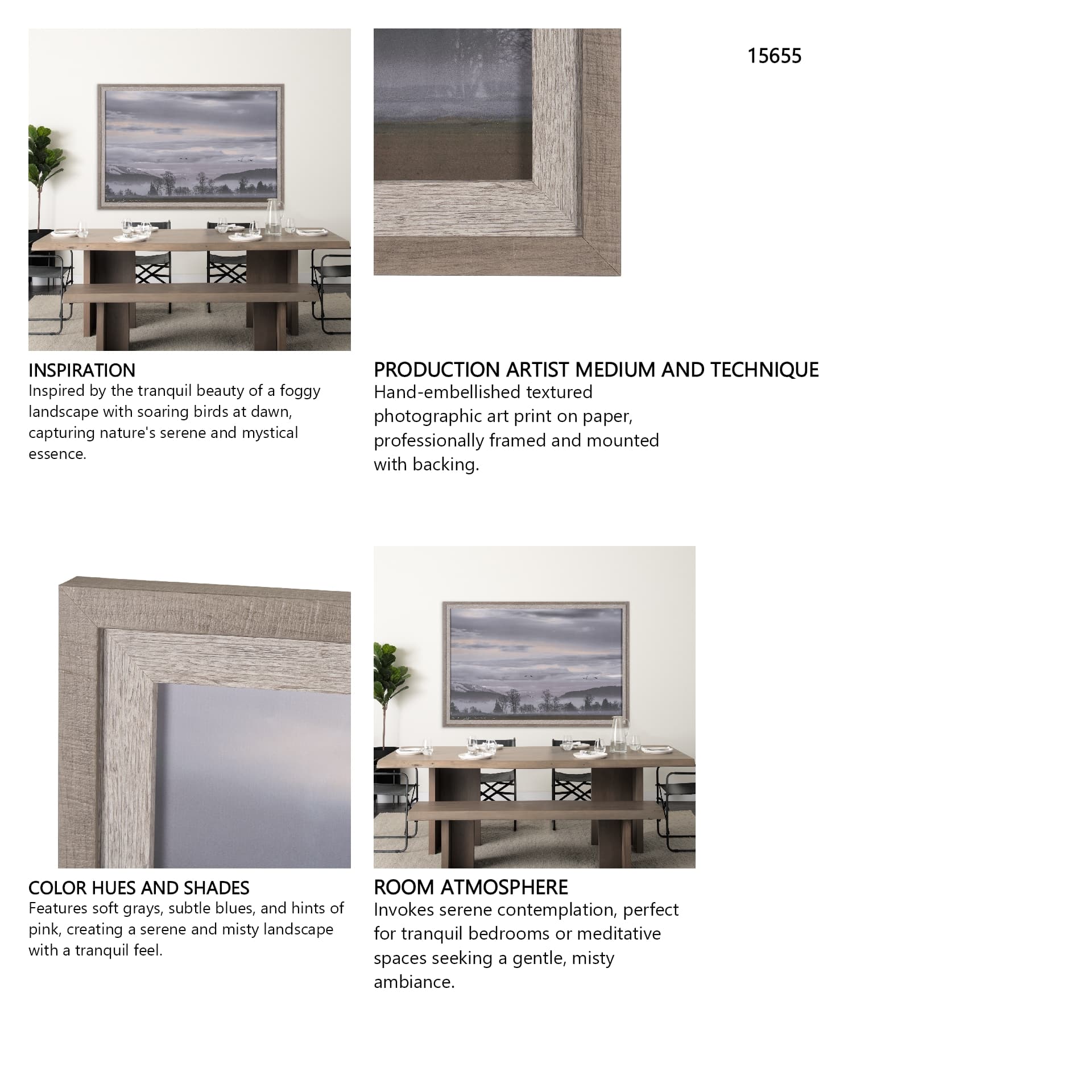 Cool Change by Nancy Crowell a Hand Embellished Framed Photo Art Print Matted under Glass — in a styled room