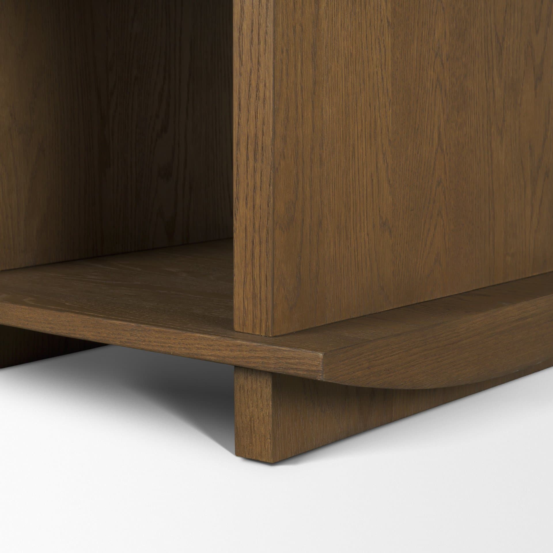 Boden Wood Side Table w/ Open Shelves — product photograph