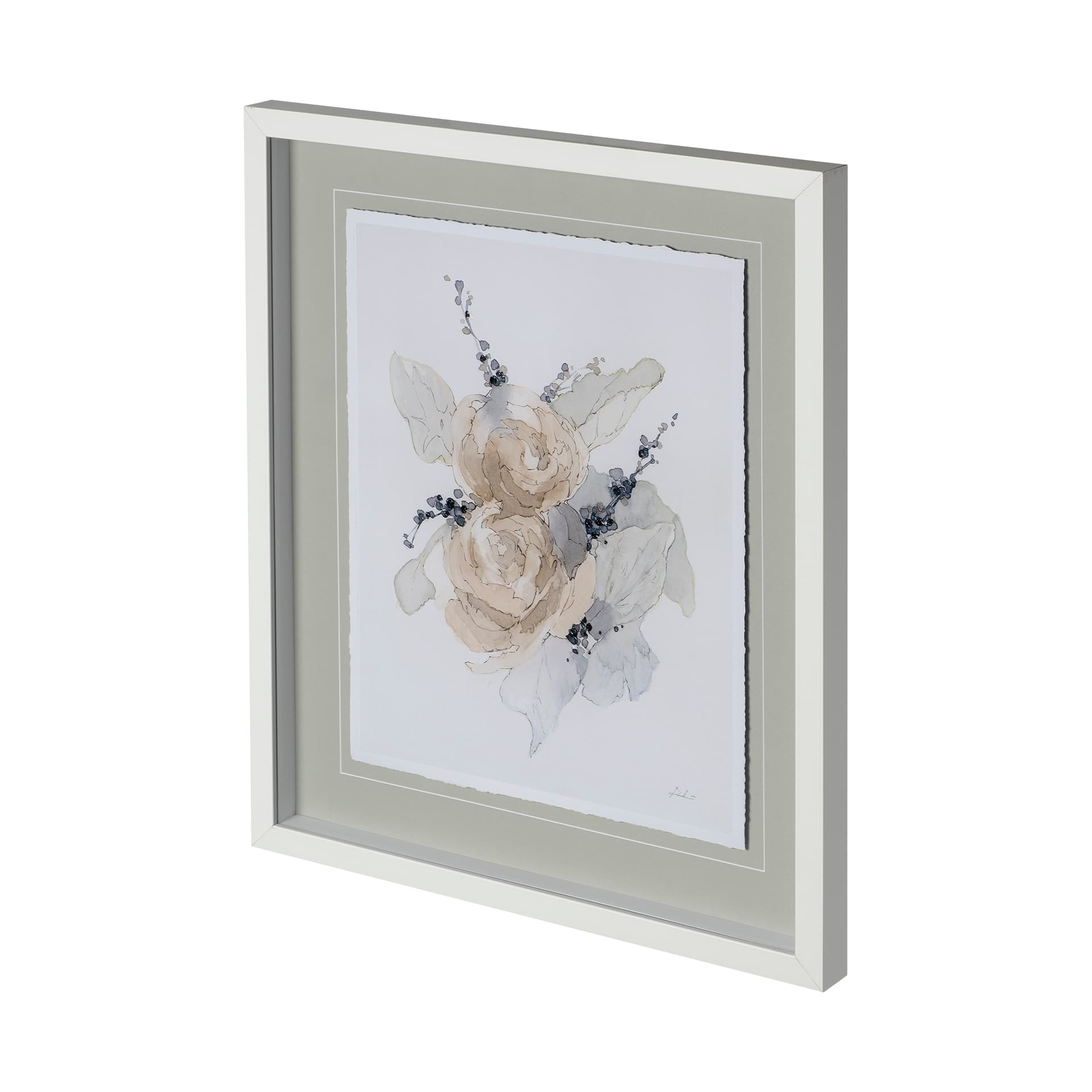 Together I by Melody Ducharme a Hand Embellished Textured Framed Art Print Matted under Glass — product photograph