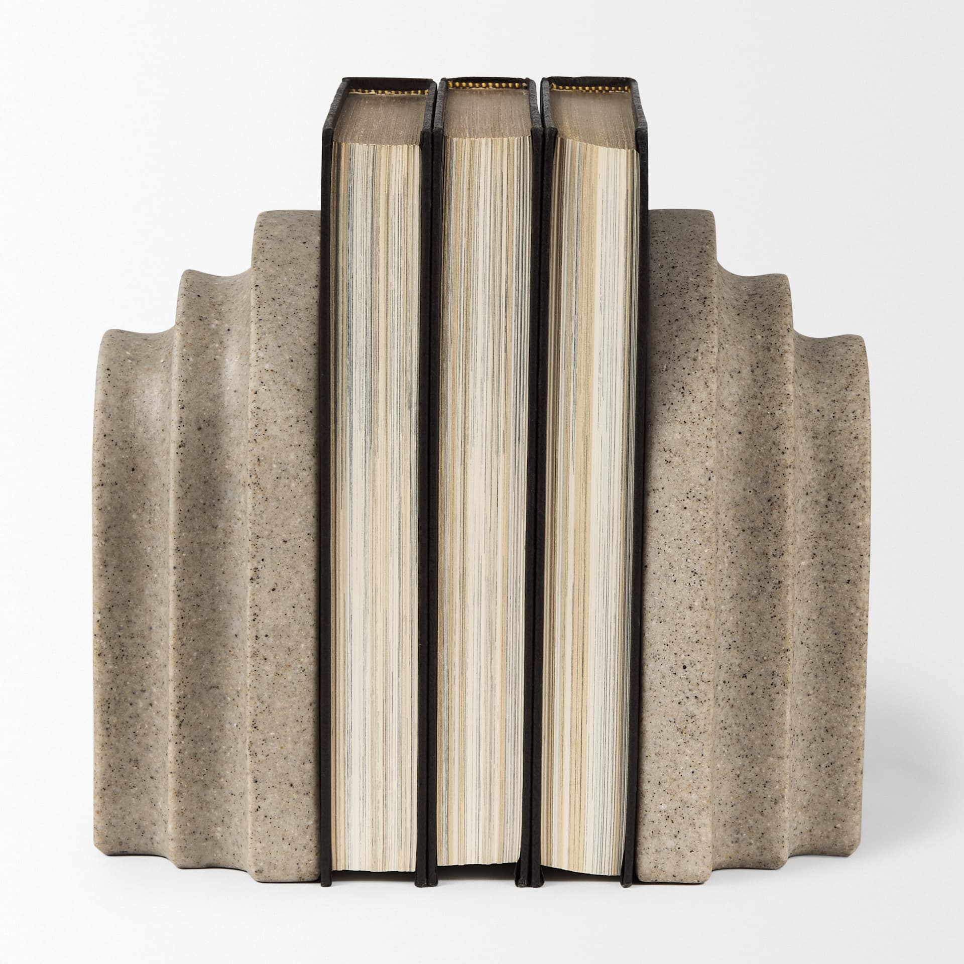 Empire Sandstone Resin Arc Book End Set — product photograph